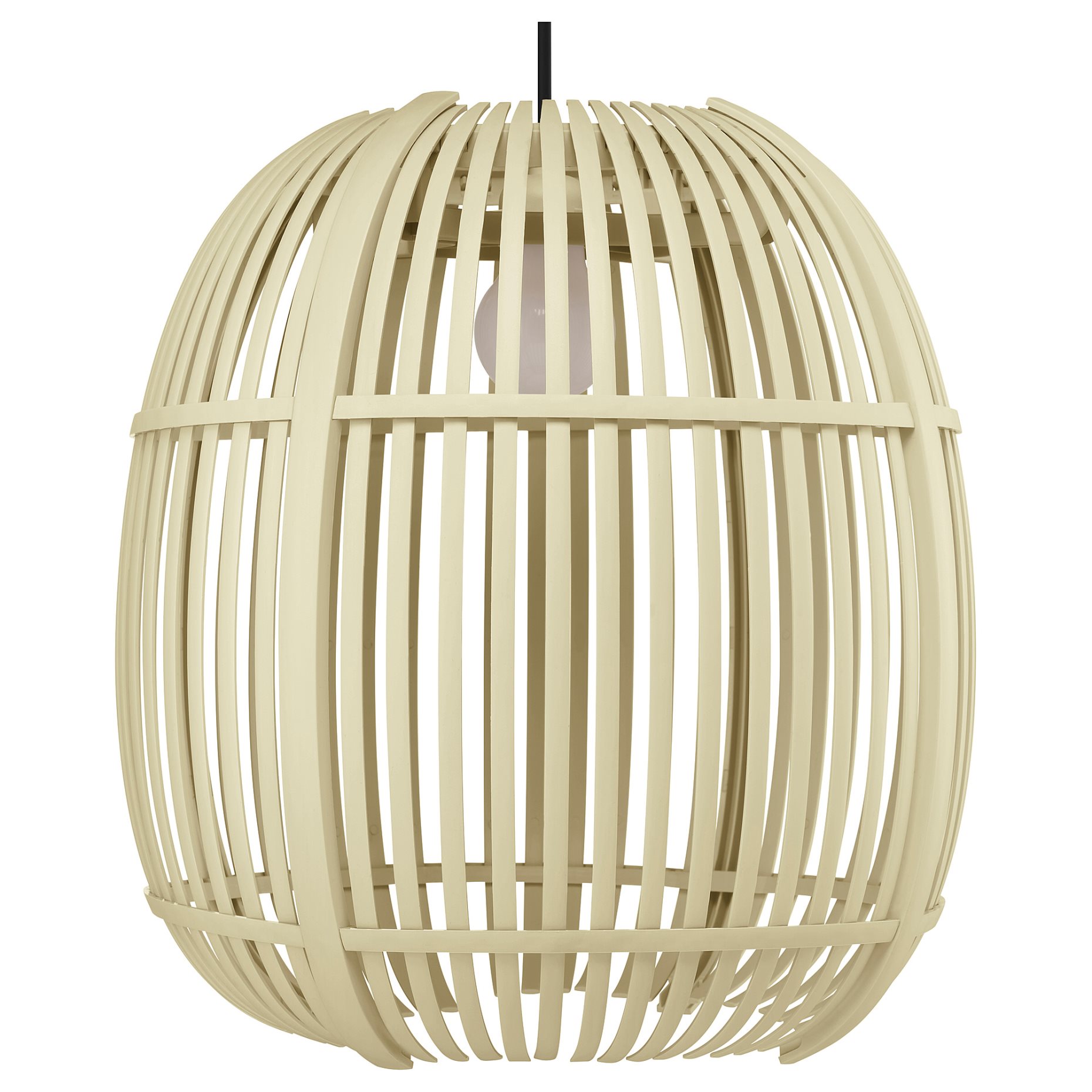 SOLVINDEN, pendant lamp with built-in LED light source/outdoor/oval, 37 cm, 105.718.34