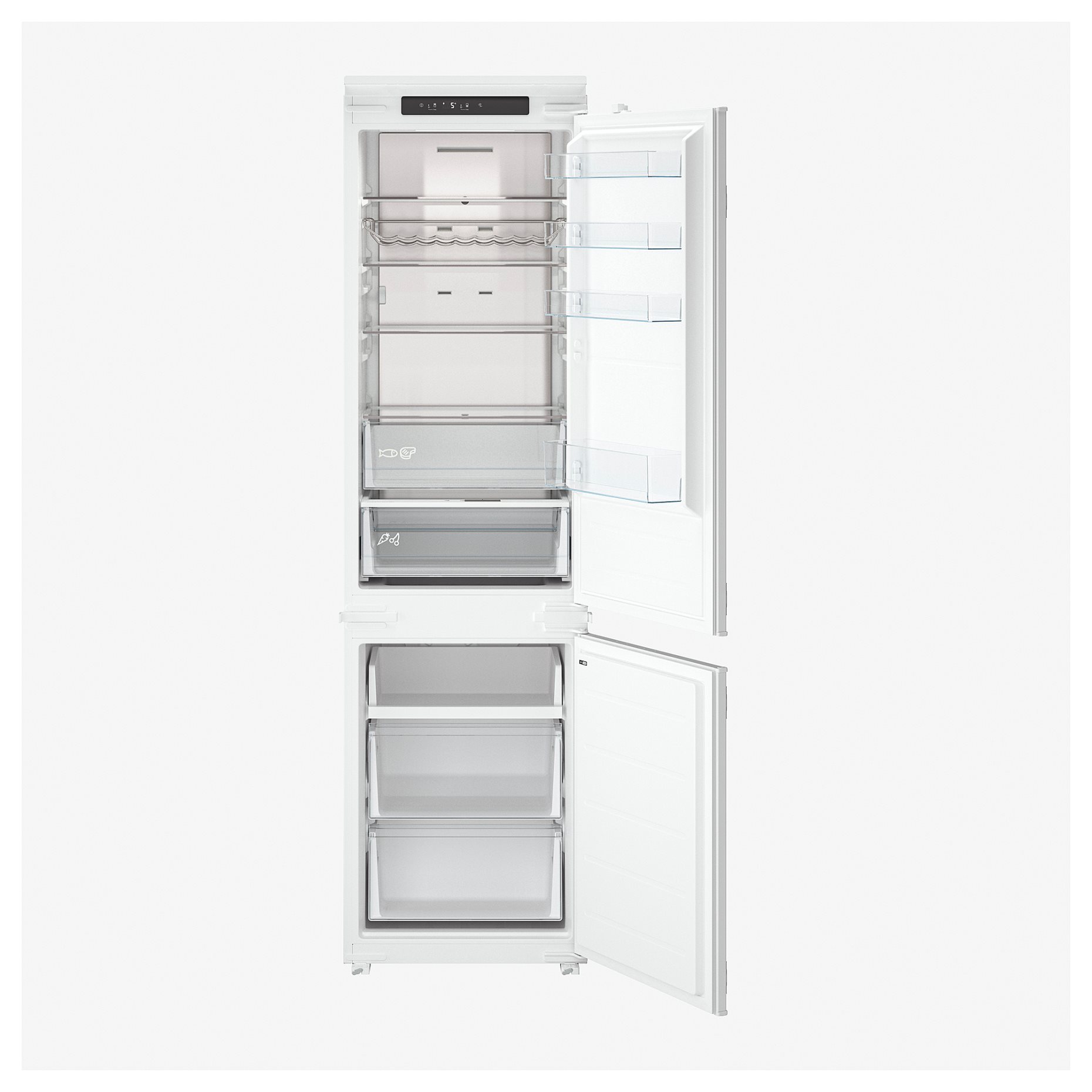 SKOGSNÄS, ψυγείο/καταψύκτης/IKEA 700 εντοιχιζόμενο, 213/87 l, 105.728.76