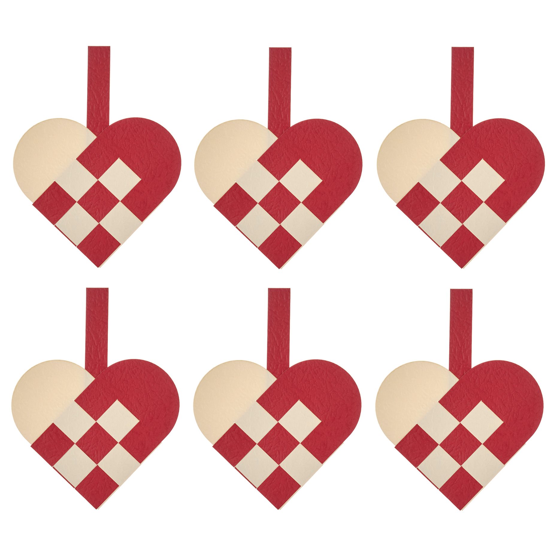 VINTERFINT, tree ornament/heart-shaped, set of 6, 105.784.87