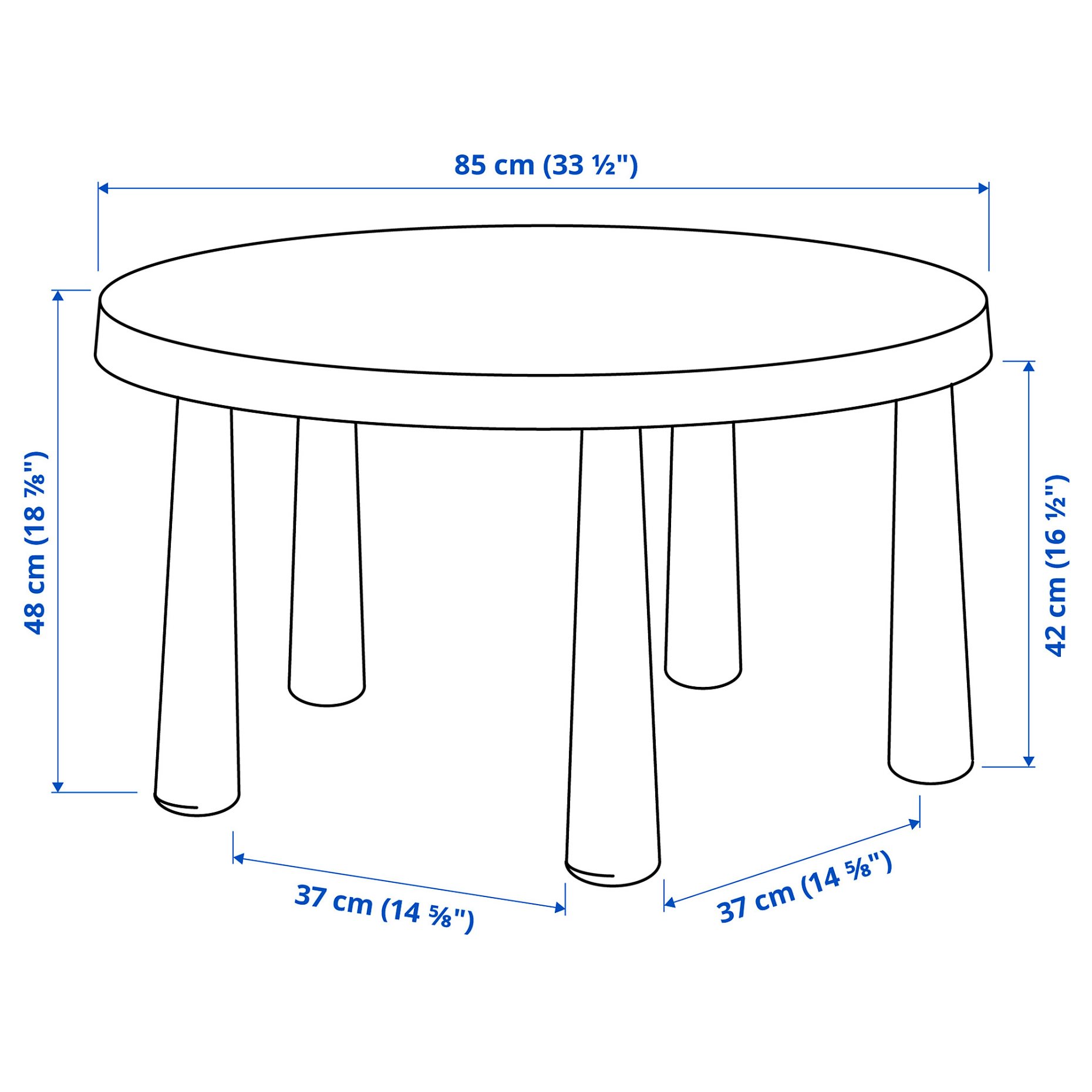 MAMMUT, childrens table/in/outdoor, 85 cm, 105.819.94