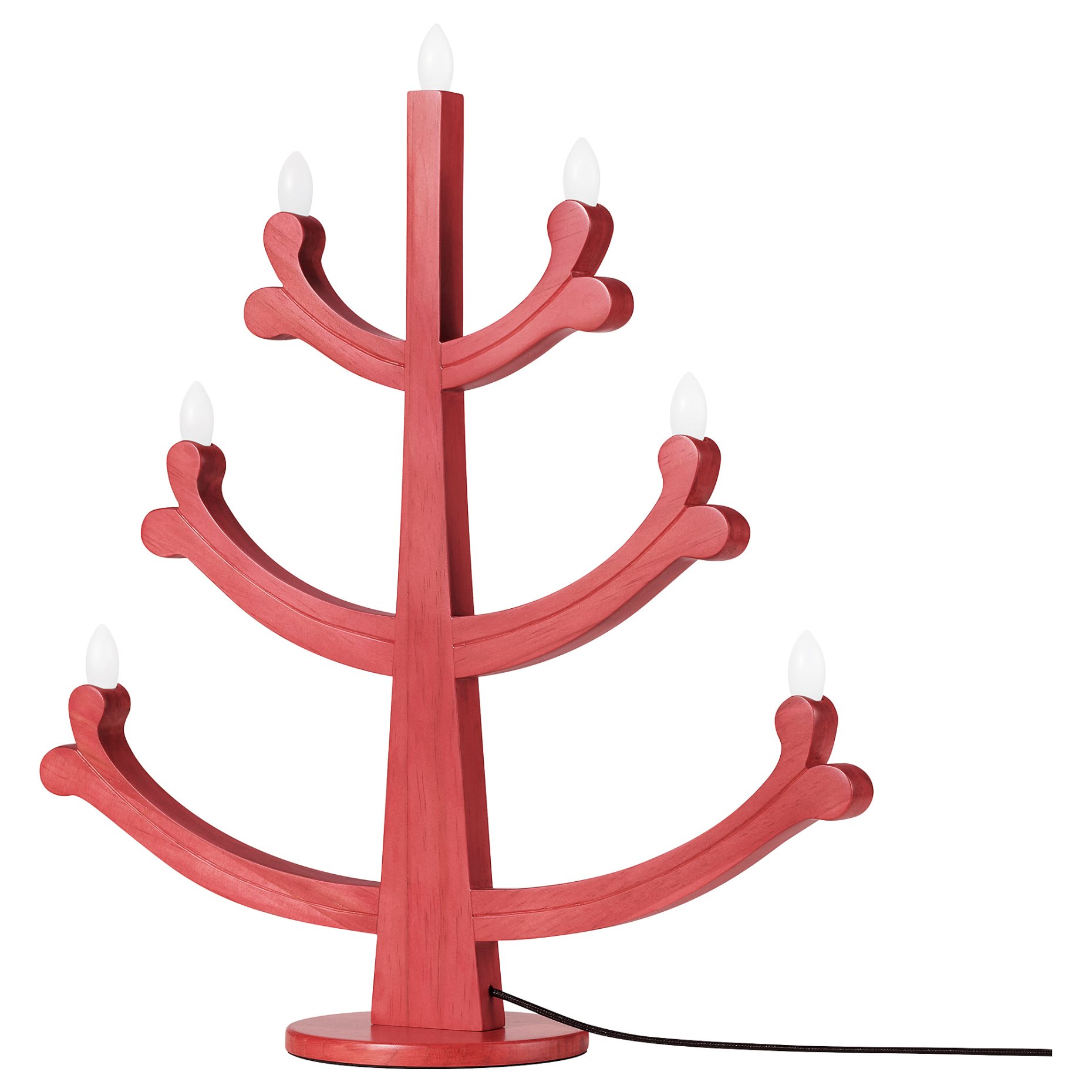 STRÅLA, 7-armed candelabra with built-in LED light source, 47 cm, 105.824.46