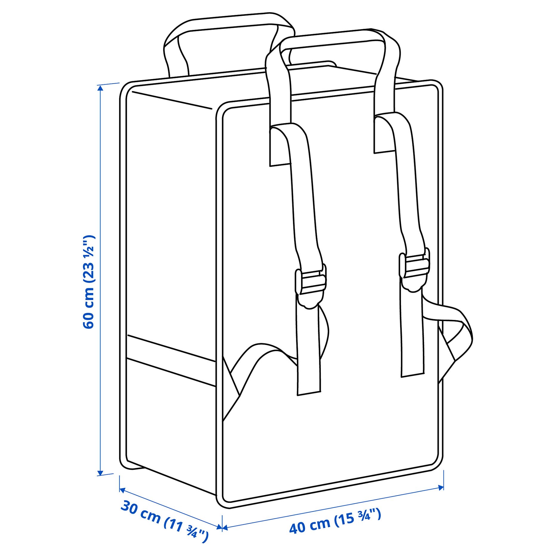 GÖRSNYGG, τσάντα, 40x30x60 cm/72 l, 105.959.48