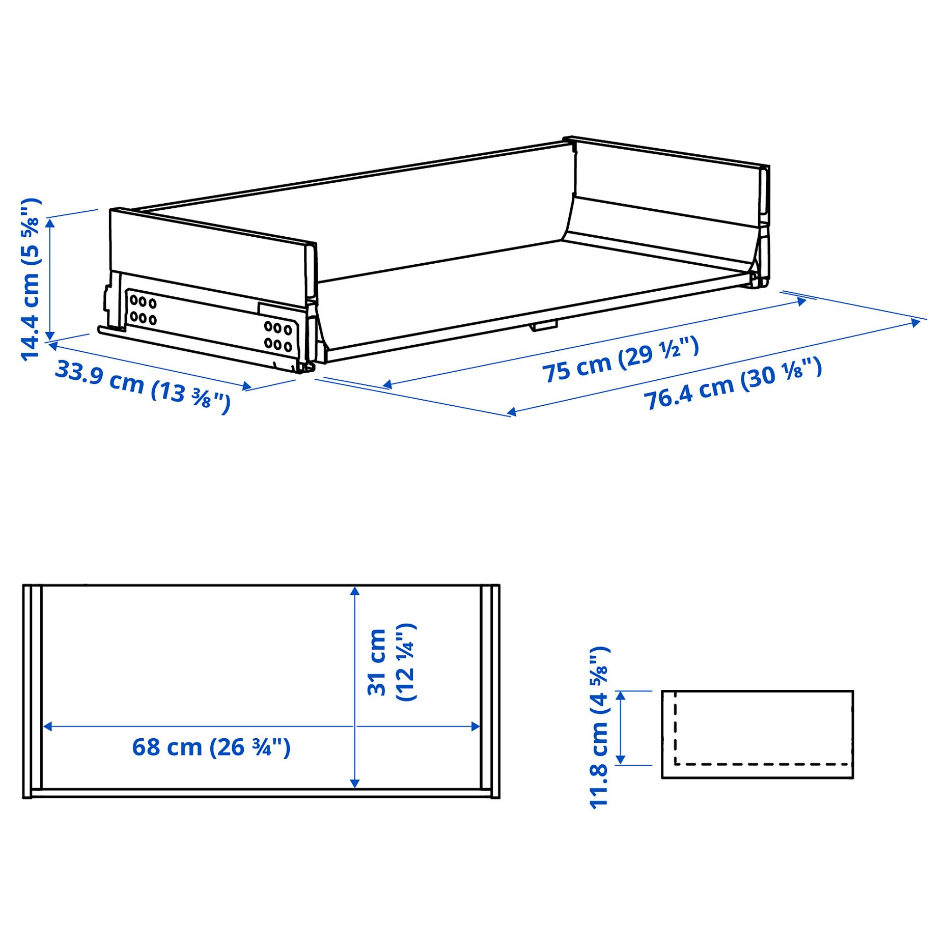 KNIVSHULT, drawer medium, 80x37 cm, 106.006.76