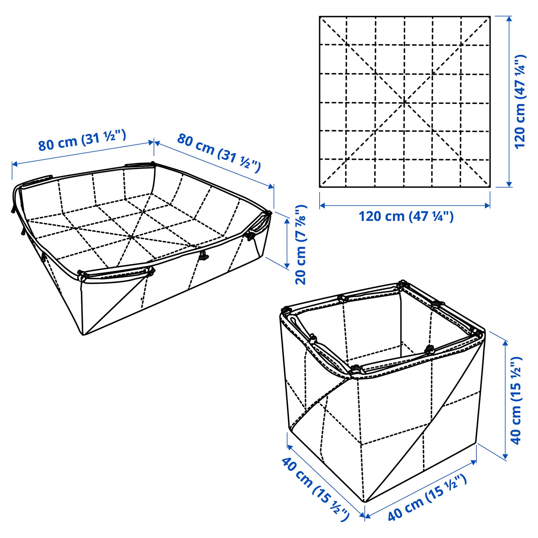 GREJSIMOJS, foldable mat/storage box, 106.020.05