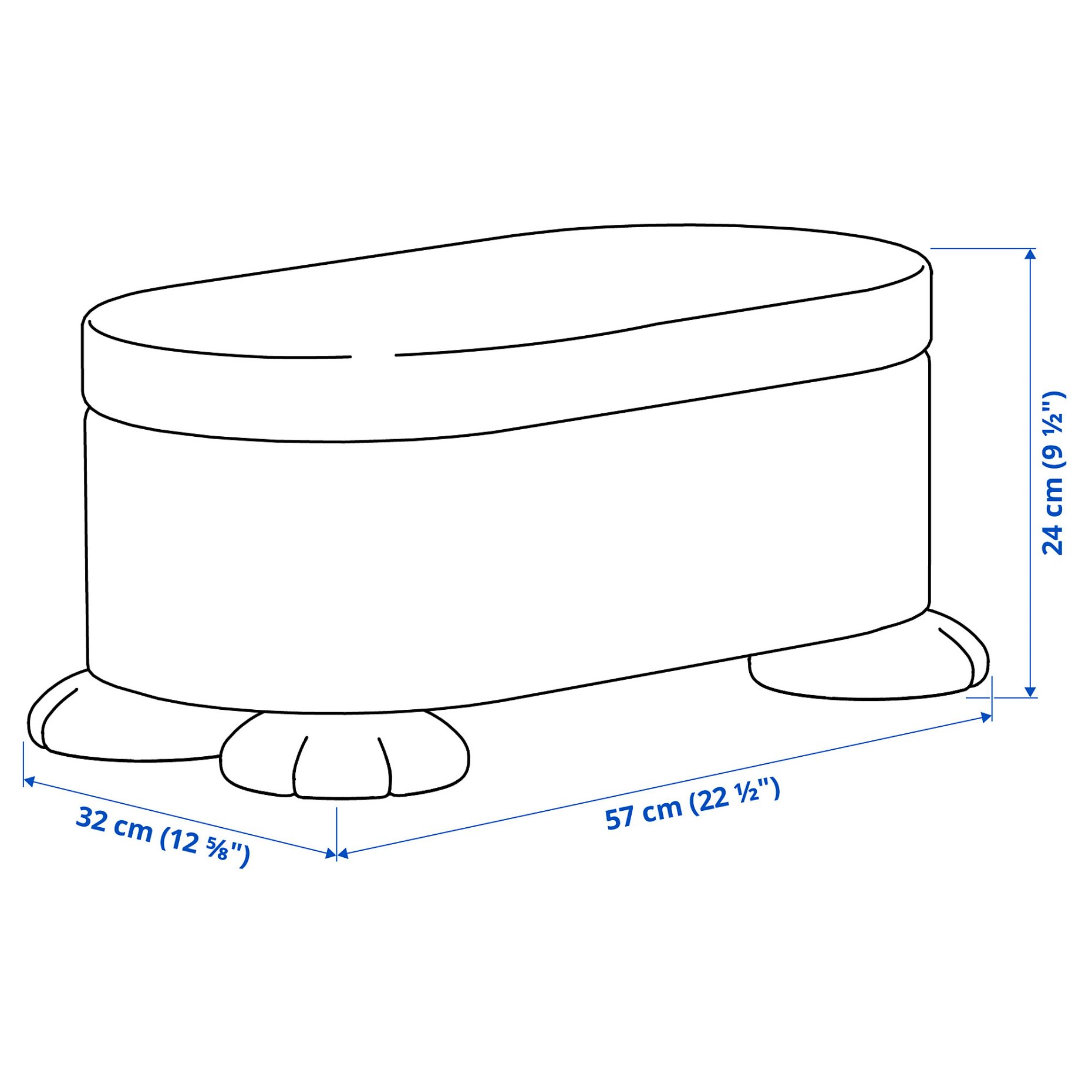 GREJSIMOJS, σκαμπό με αποθηκευτικό χώρο, 106.031.80