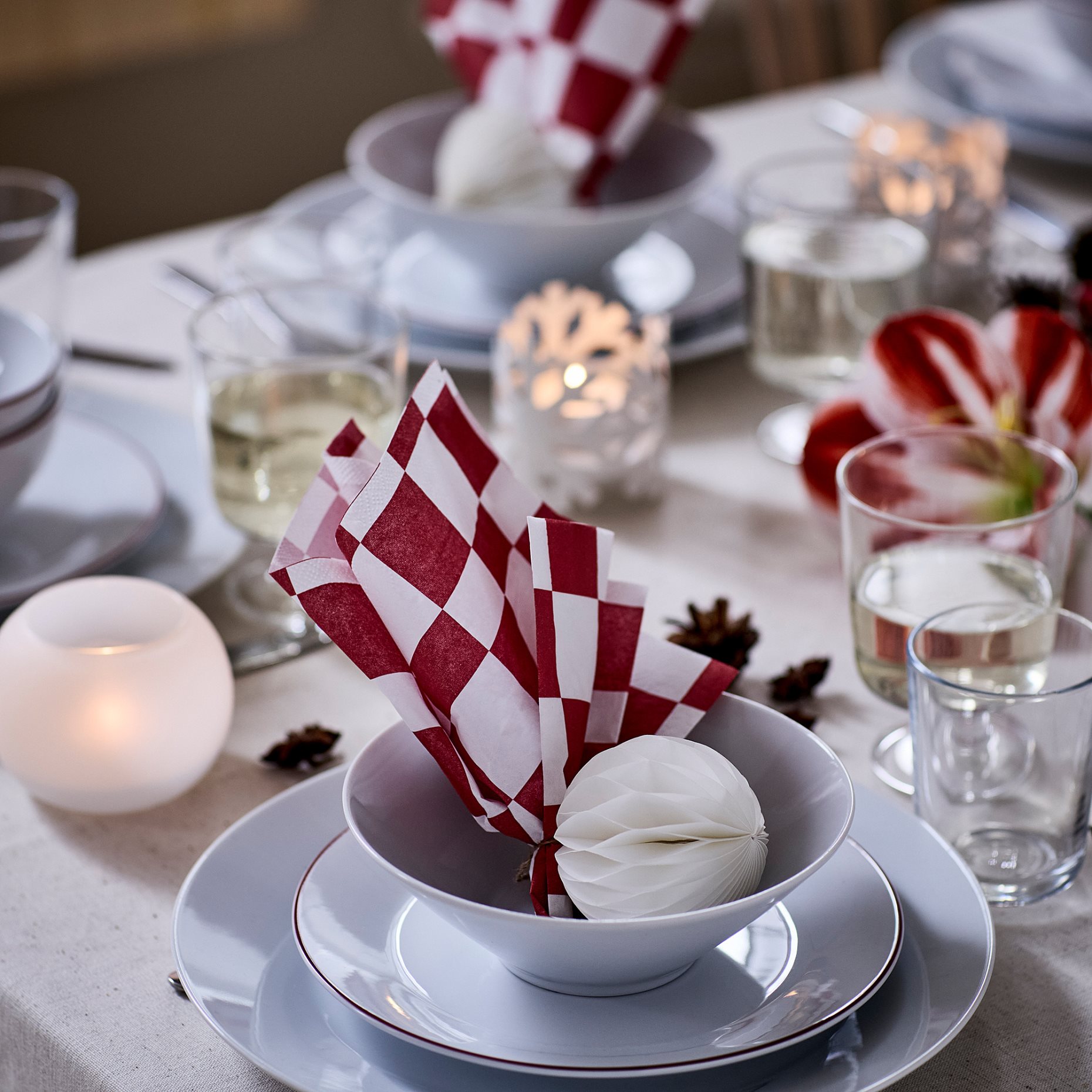 VINTERFINT, paper napkin 33x33 cm/30 pack, 160g, 106.037.93