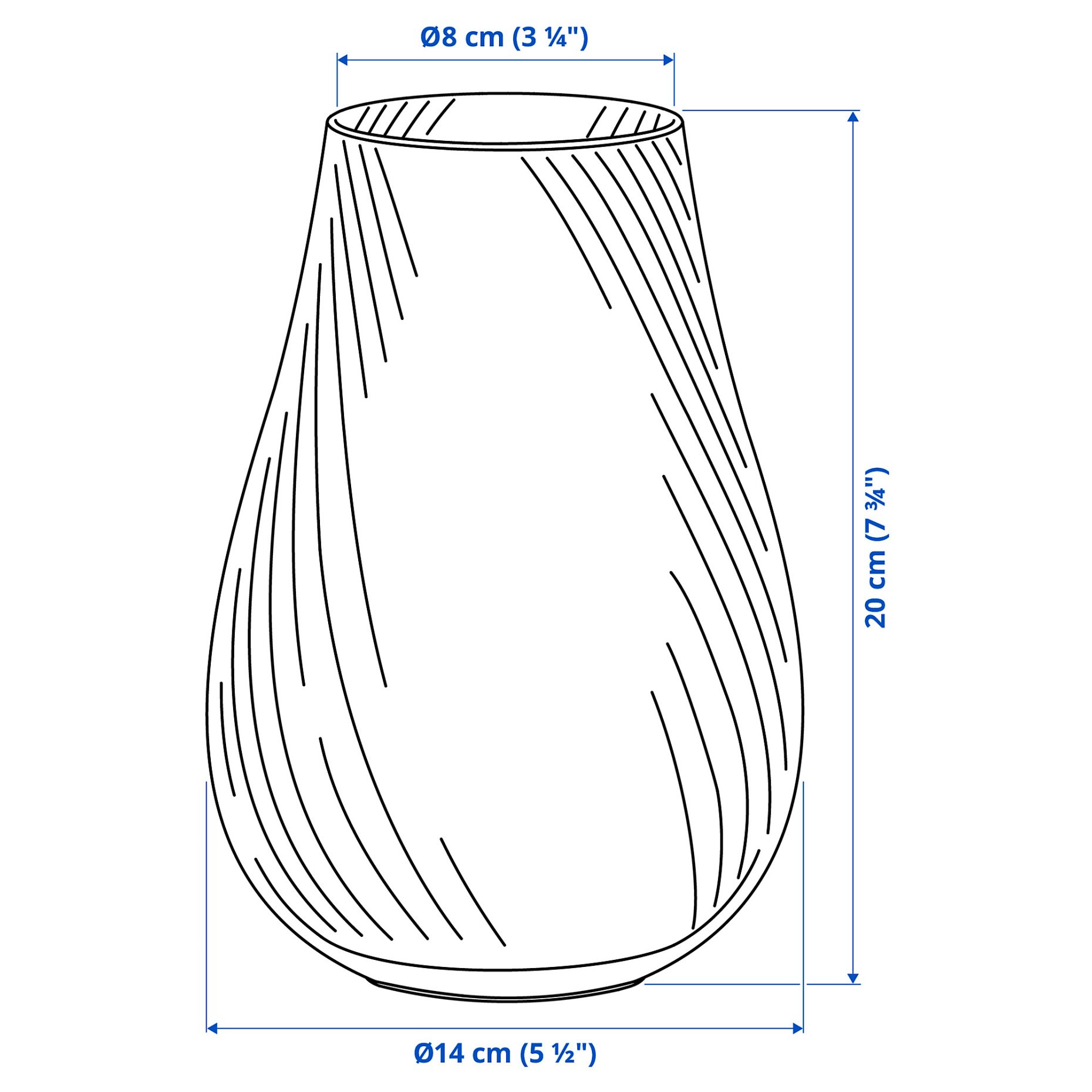 PÅSKÖTRÄD, vase, 20 cm, 106.105.38