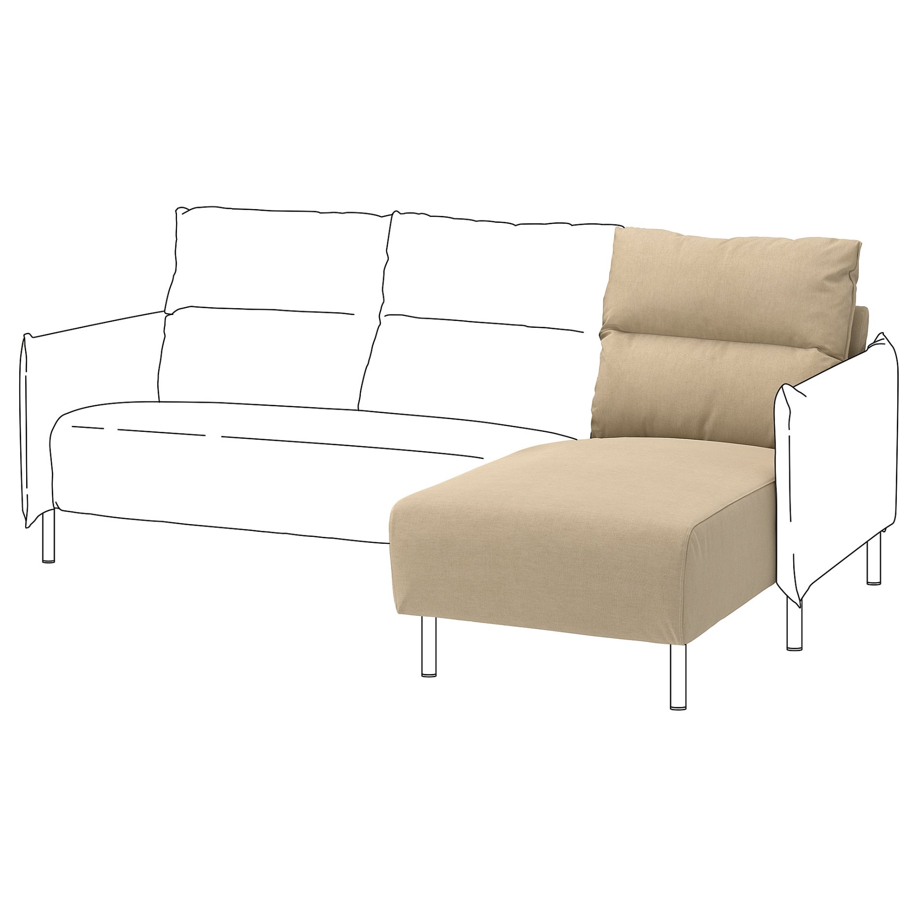 MANNARP, cover for chaise longue, 106.116.13