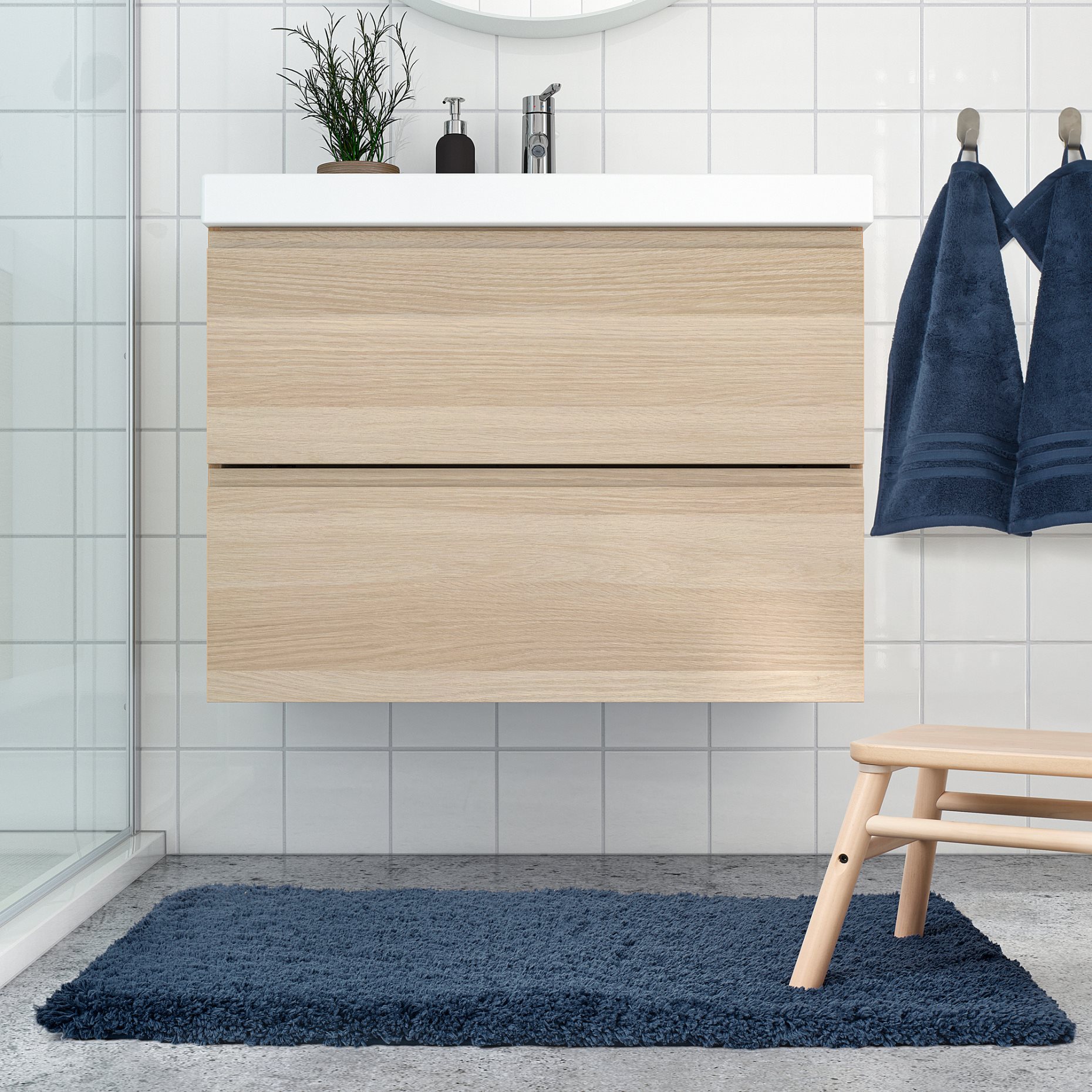 ALMTJÄRN, πατάκι μπάνιου, 60x90 cm, 106.303.10