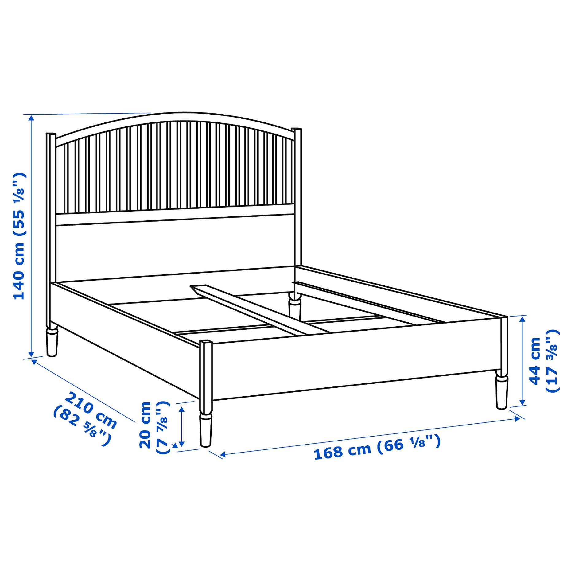 TYSSEDAL, bed frame, 160X200 cm, 190.581.33