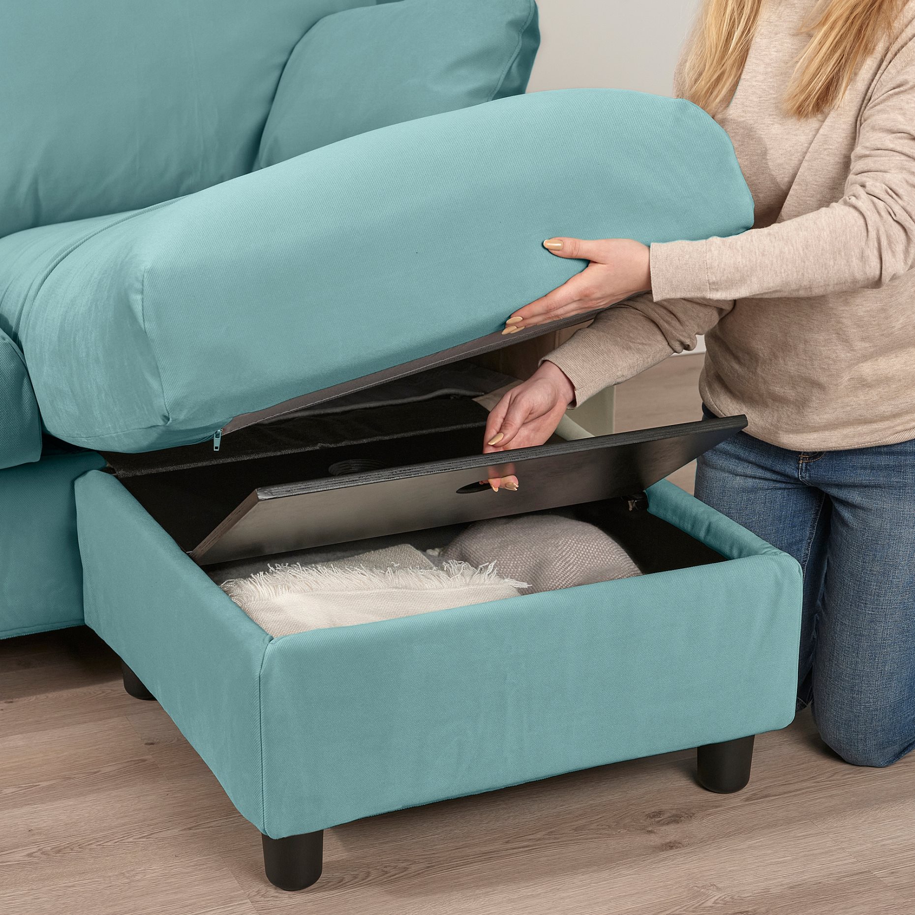 VINLIDEN, τριθέσιος καναπές με σεζλόνγκ, 193.046.81