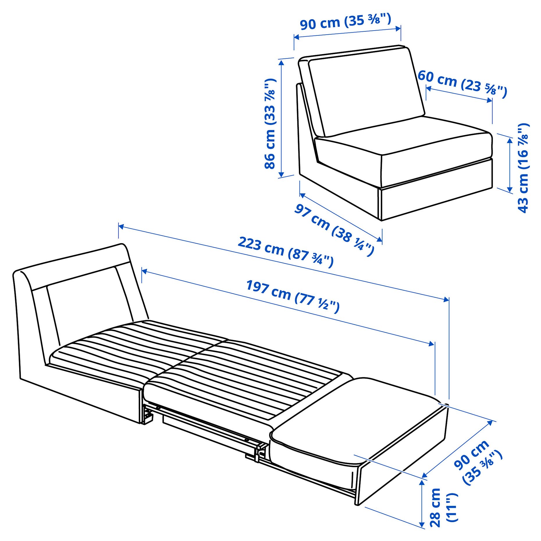 KIVIK, 1-seat sofa-bed, 194.702.27