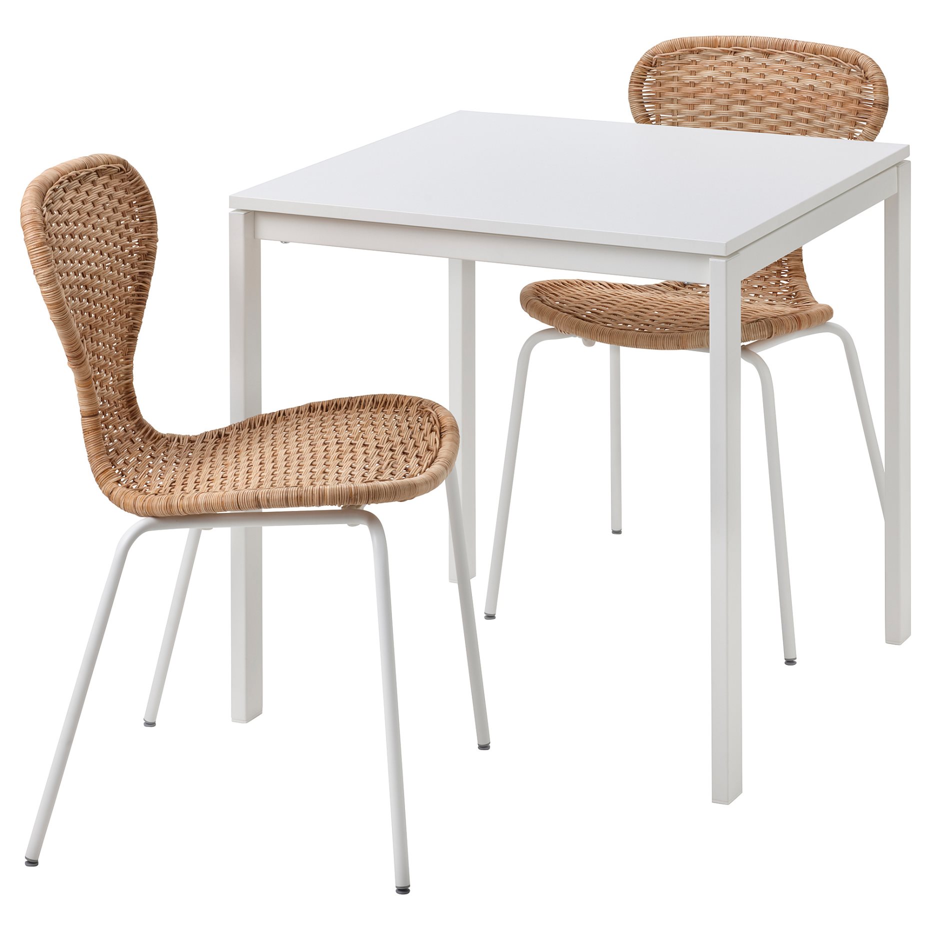 MELLTORP/ALVSTA, τραπέζι και 2 καρέκλες, 75x75 cm, 194.907.63