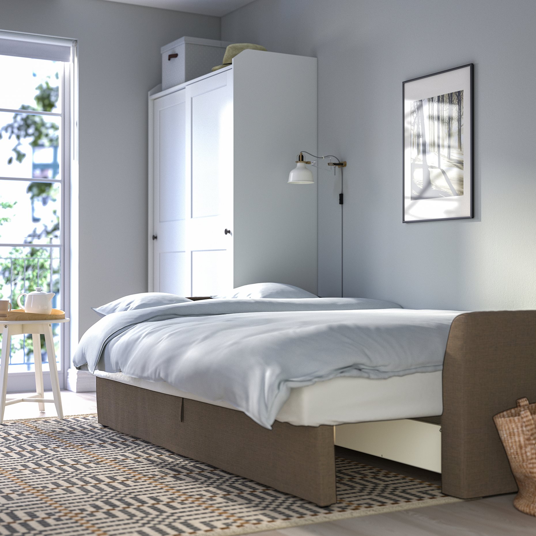 HOLMSUND, τριθέσιος καναπές-κρεβάτι, 195.169.18