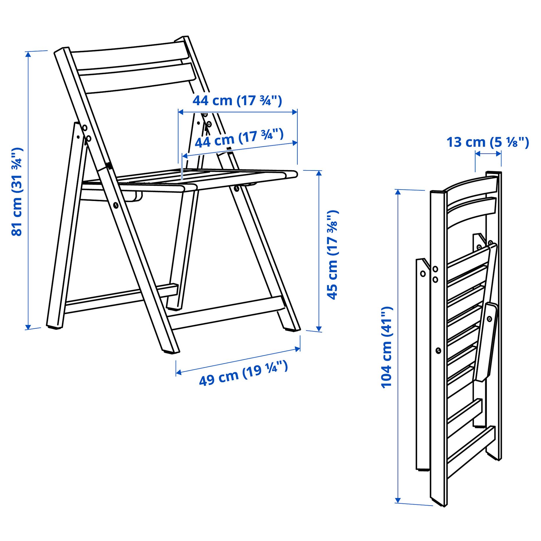 NÄMMARÖ, table with 4 folding chairs, outdoor, 195.447.23