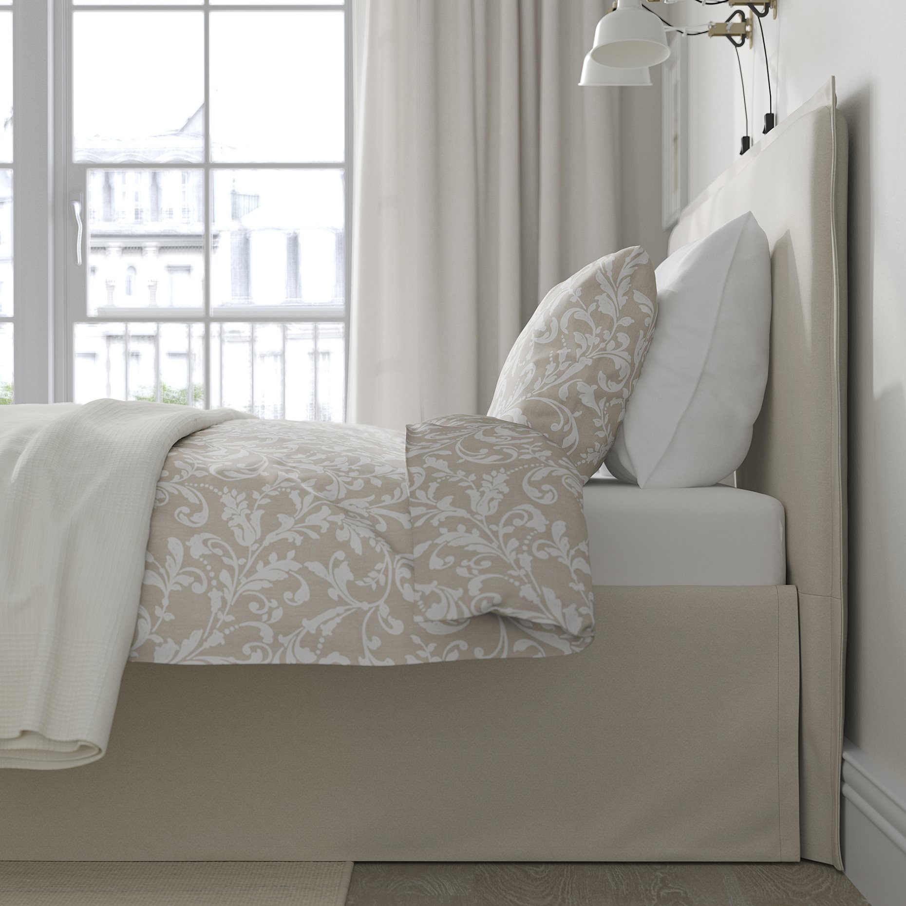 TÄRNKULLEN, upholstered bed frame, 160x200 cm, 195.643.63