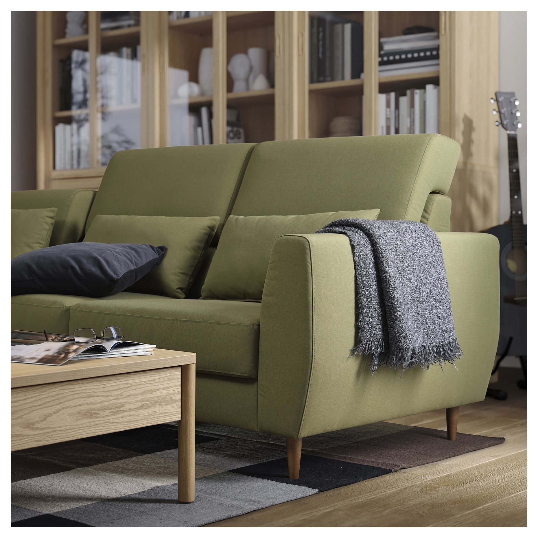 SLATORP, 3-seat sofa with chaise longue, 195.775.96