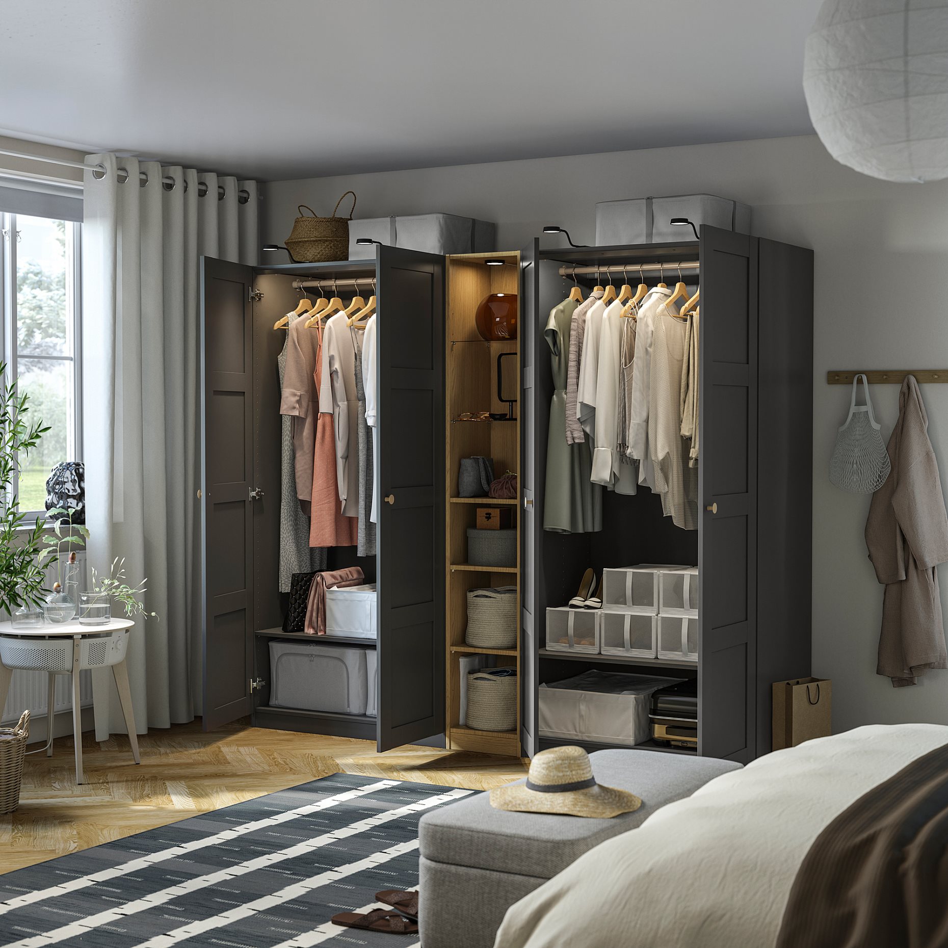 PAX/BERGSBO, συνδυασμός ντουλάπας, 235x60x201 cm, 196.073.91