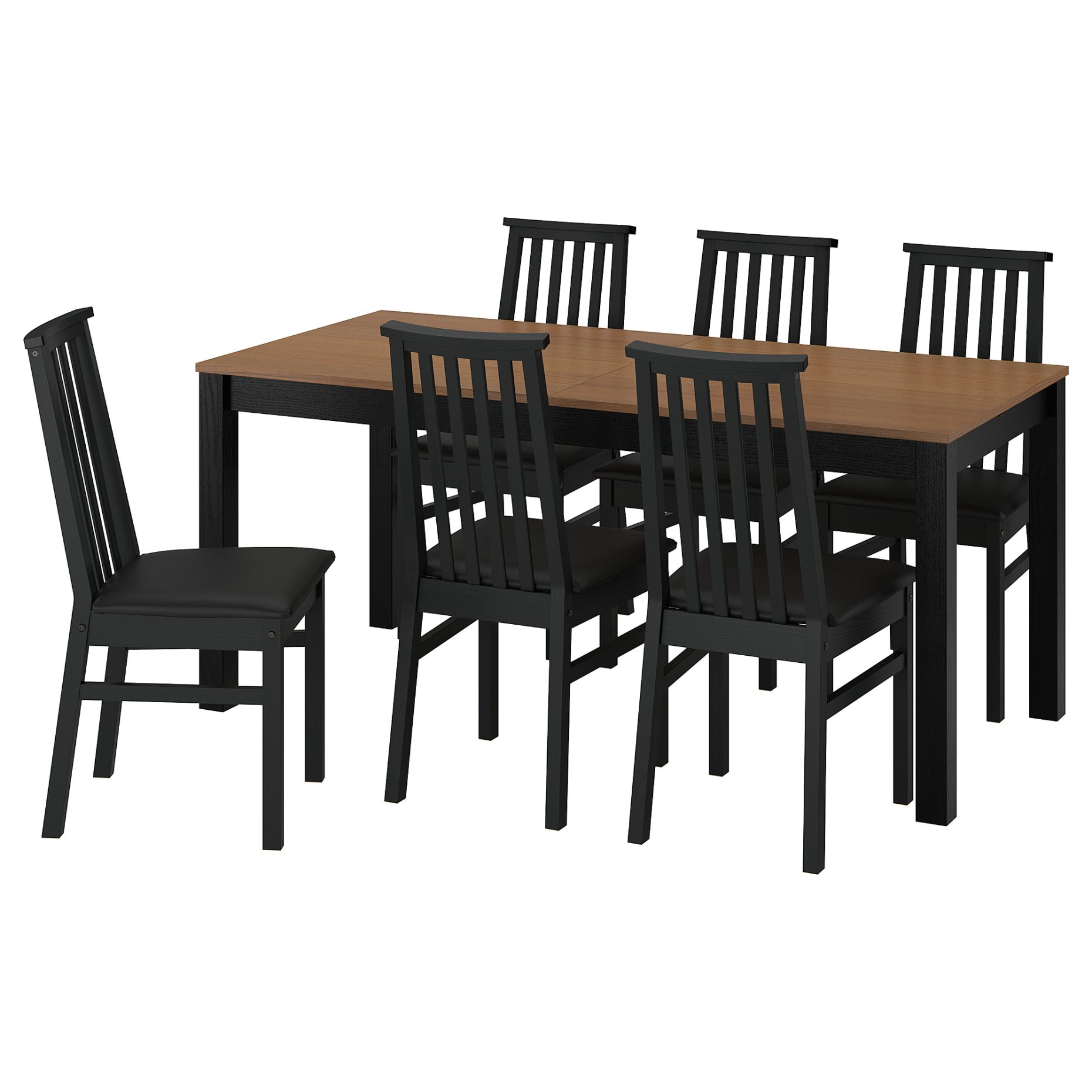 ÅLHULT / ÅLHULT, table and 6 chairs, 170/220x80 cm, 196.100.96