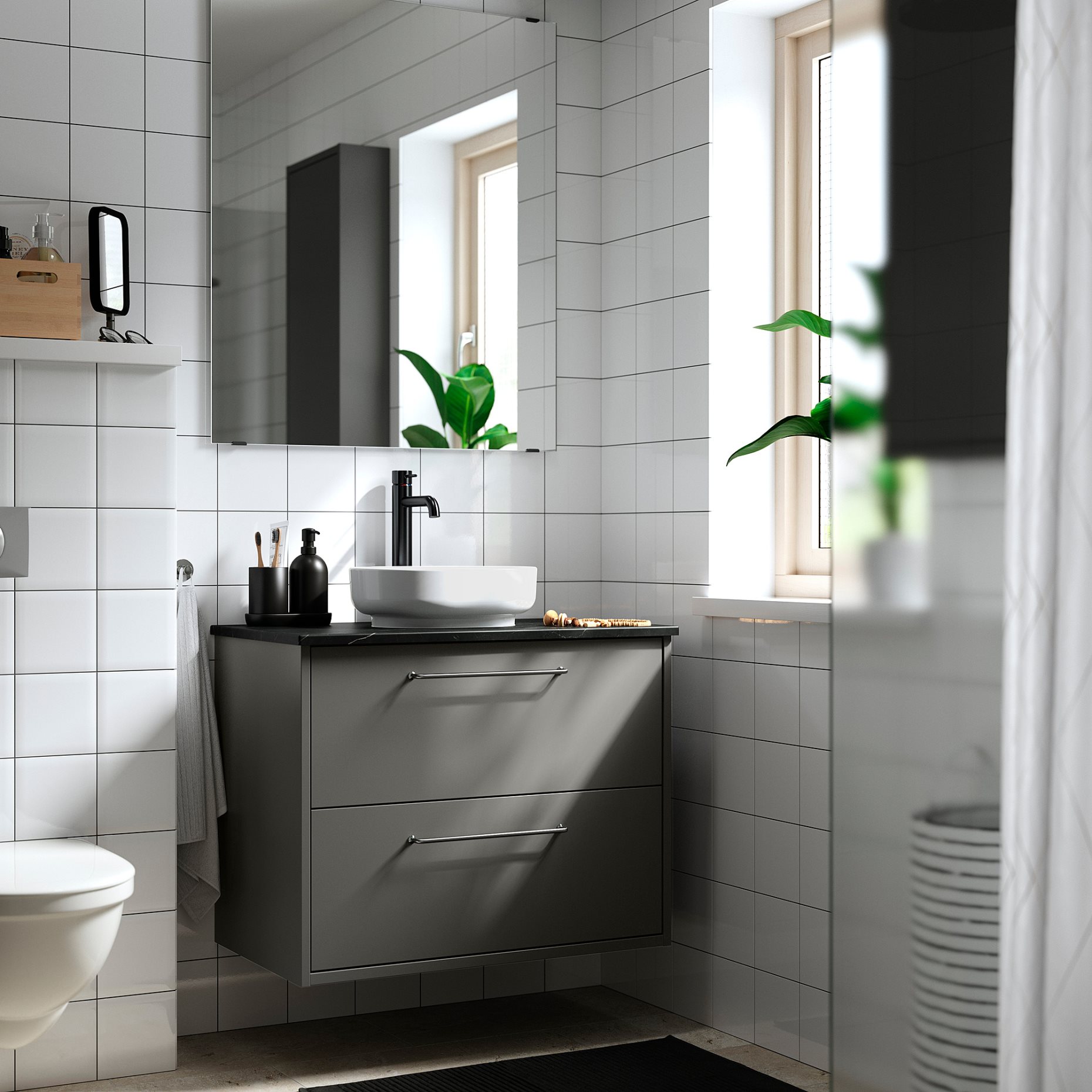 HAVBÄCK/VINDEL, wash-stand with drawers/wash-basin, 82x49x77 cm, 196.224.57