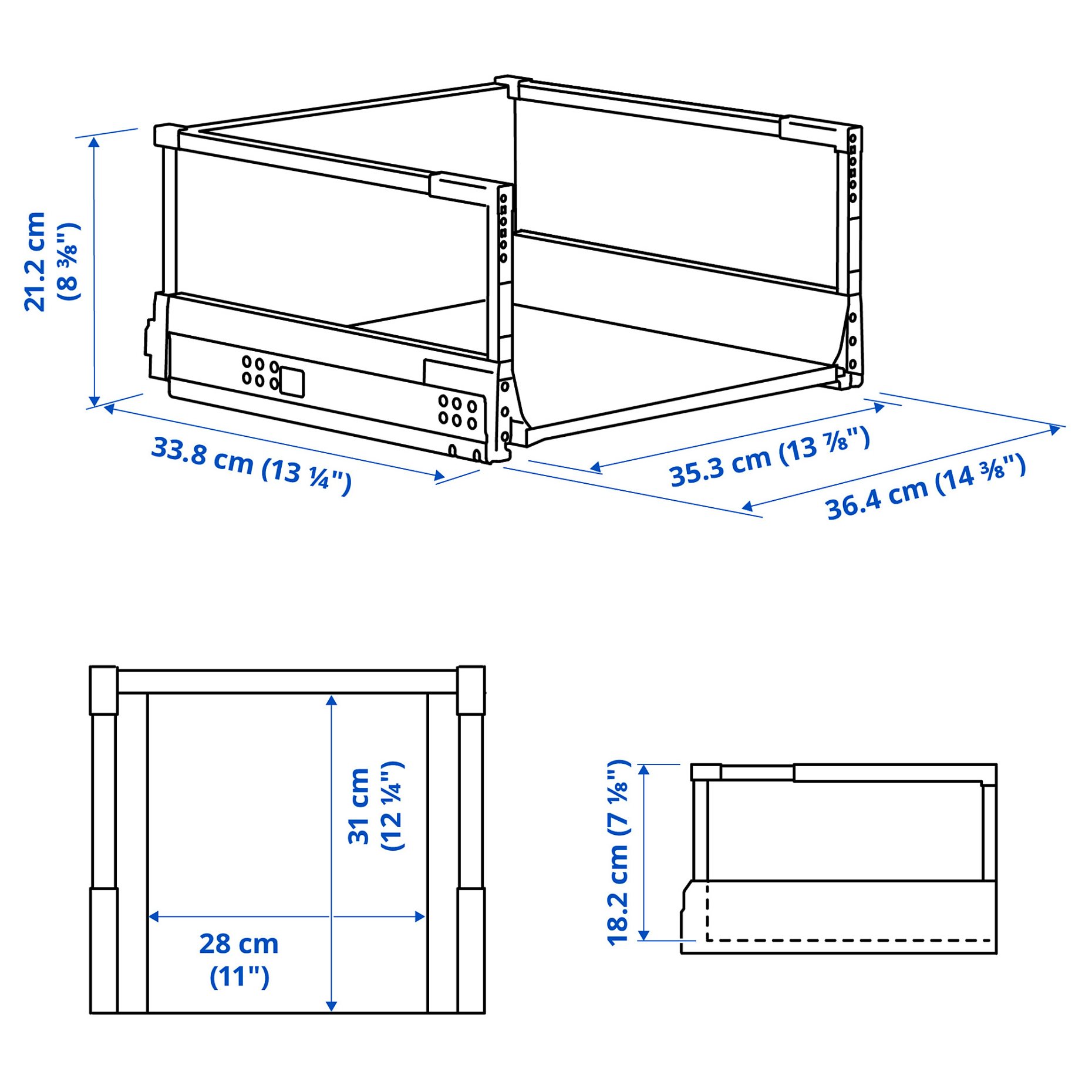 MAXIMERA, drawer high, 40x37 cm, 202.850.21