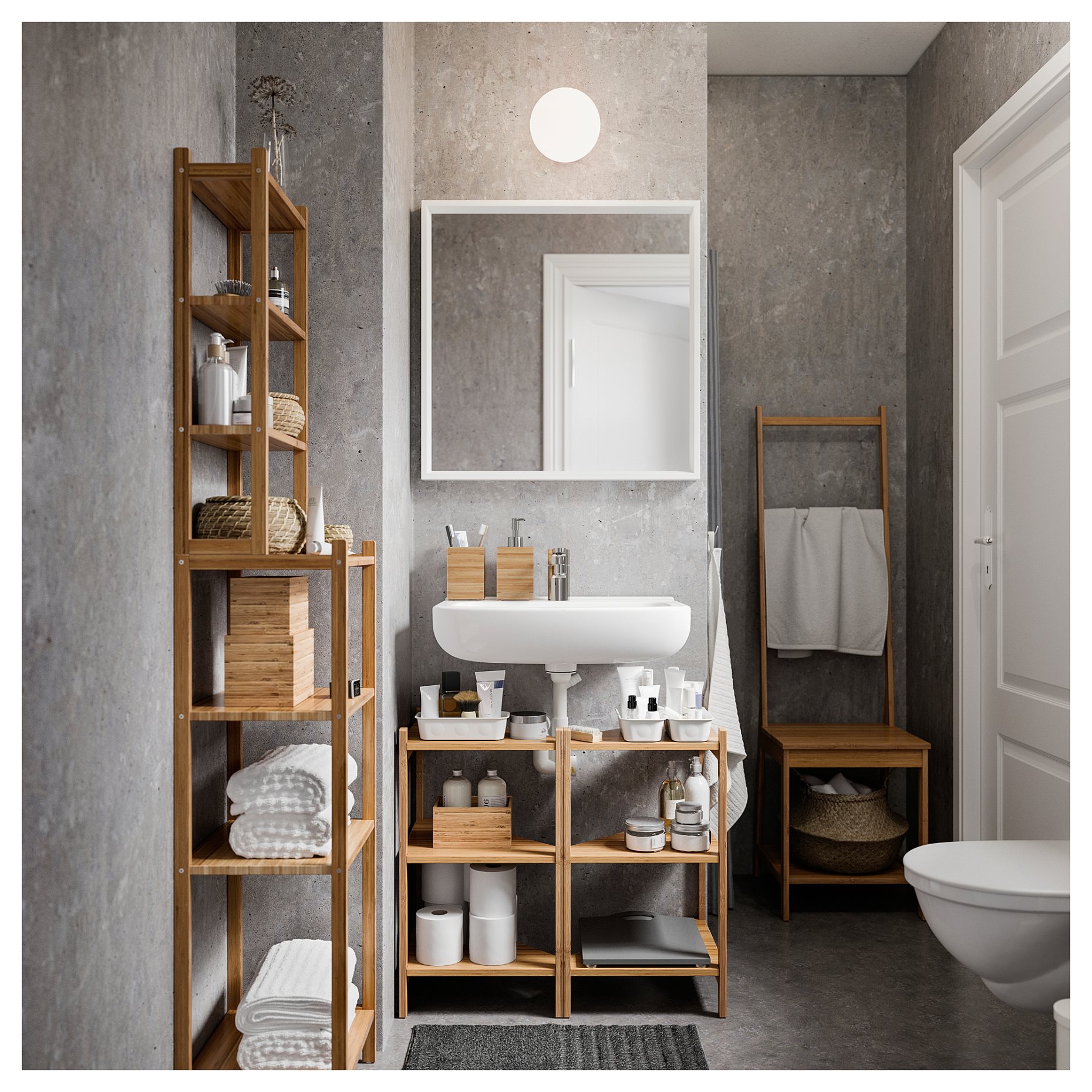 NISSEDAL, καθρέφτης, 65x65 cm, 203.203.12