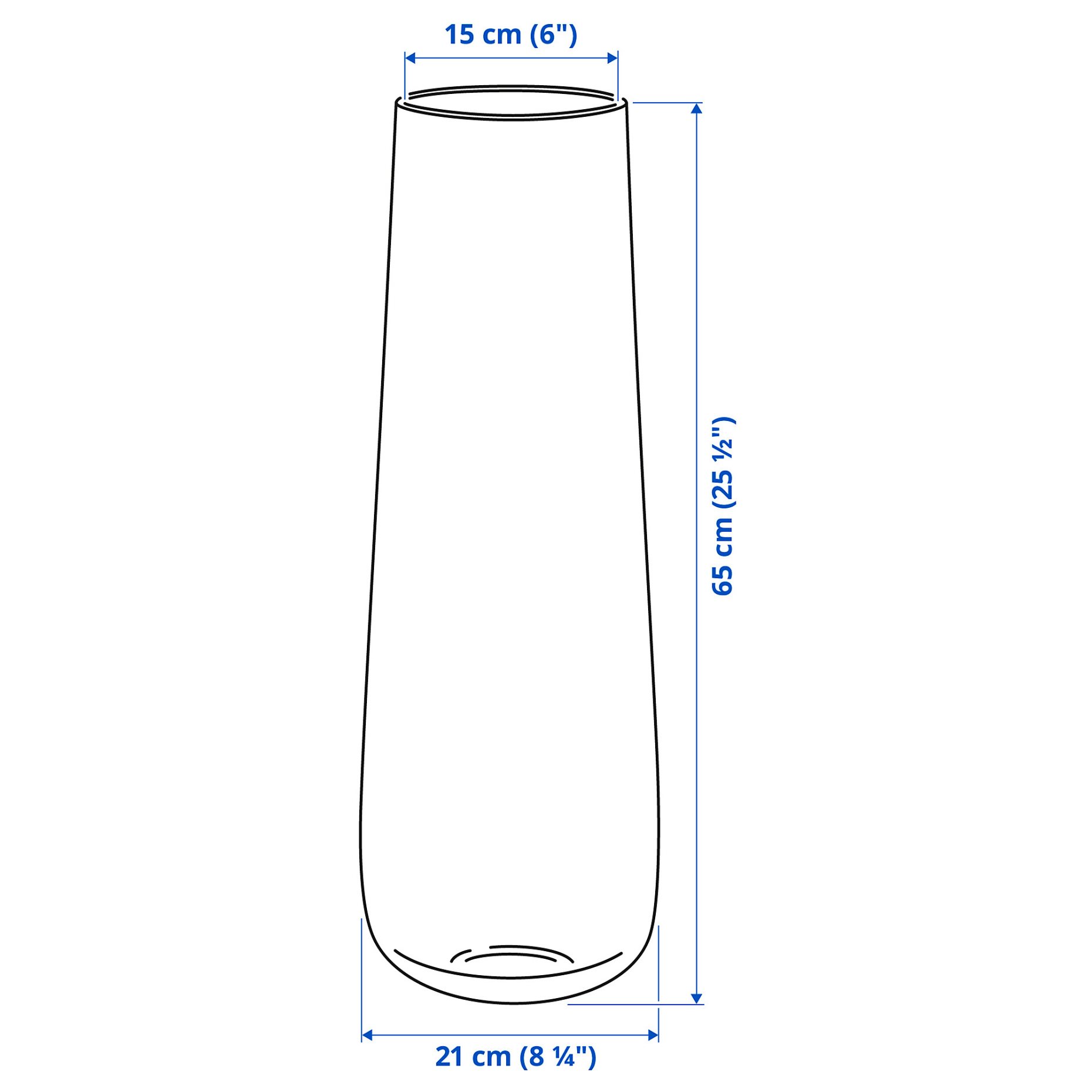 BERÄKNA, vase, 65 cm, 203.290.39