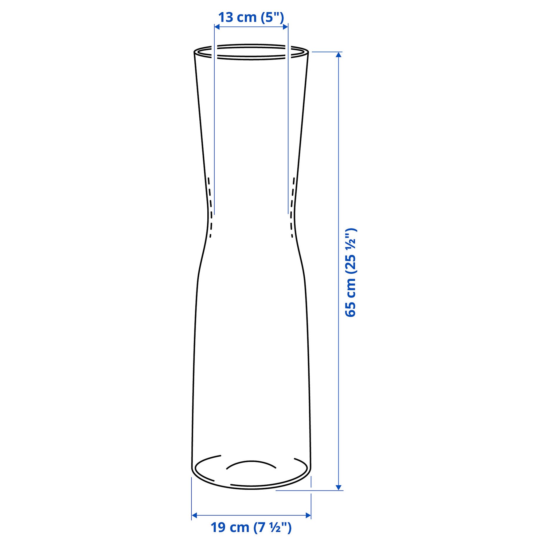 TIDVATTEN, vase, 65 cm, 203.359.93