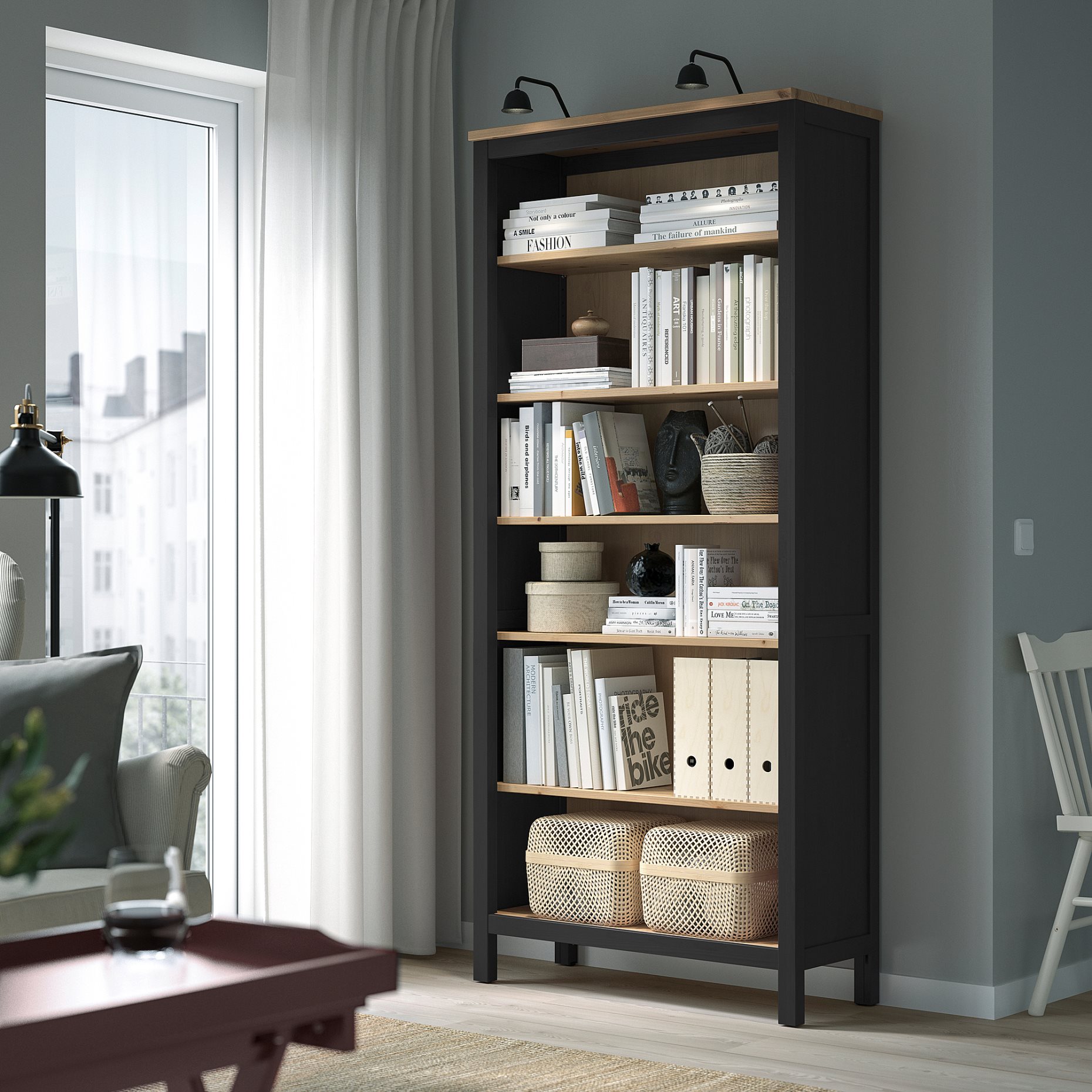HEMNES, βιβλιοθήκη, 90x197 cm, 204.522.94
