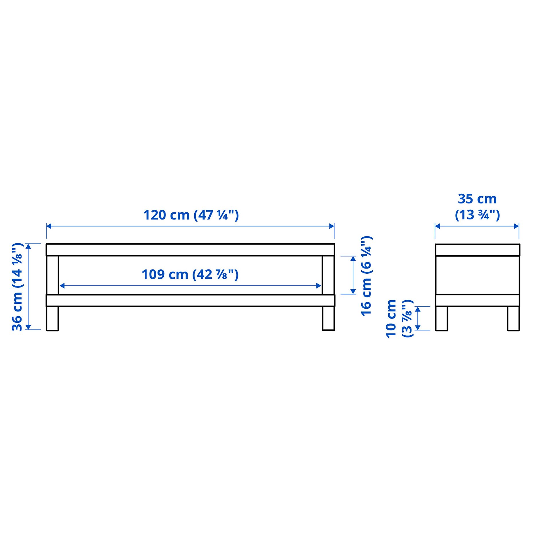 LACK, TV bench, 120x35x36 cm, 204.989.37