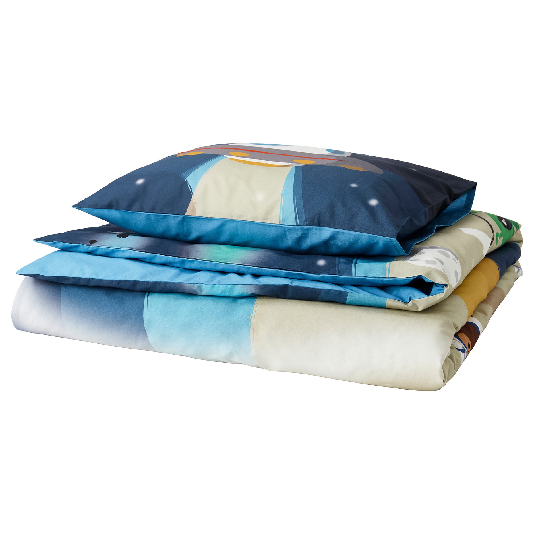 AFTONSPARV, duvet cover and pillowcase/space, 150x200/50x60 cm, 205.540.37