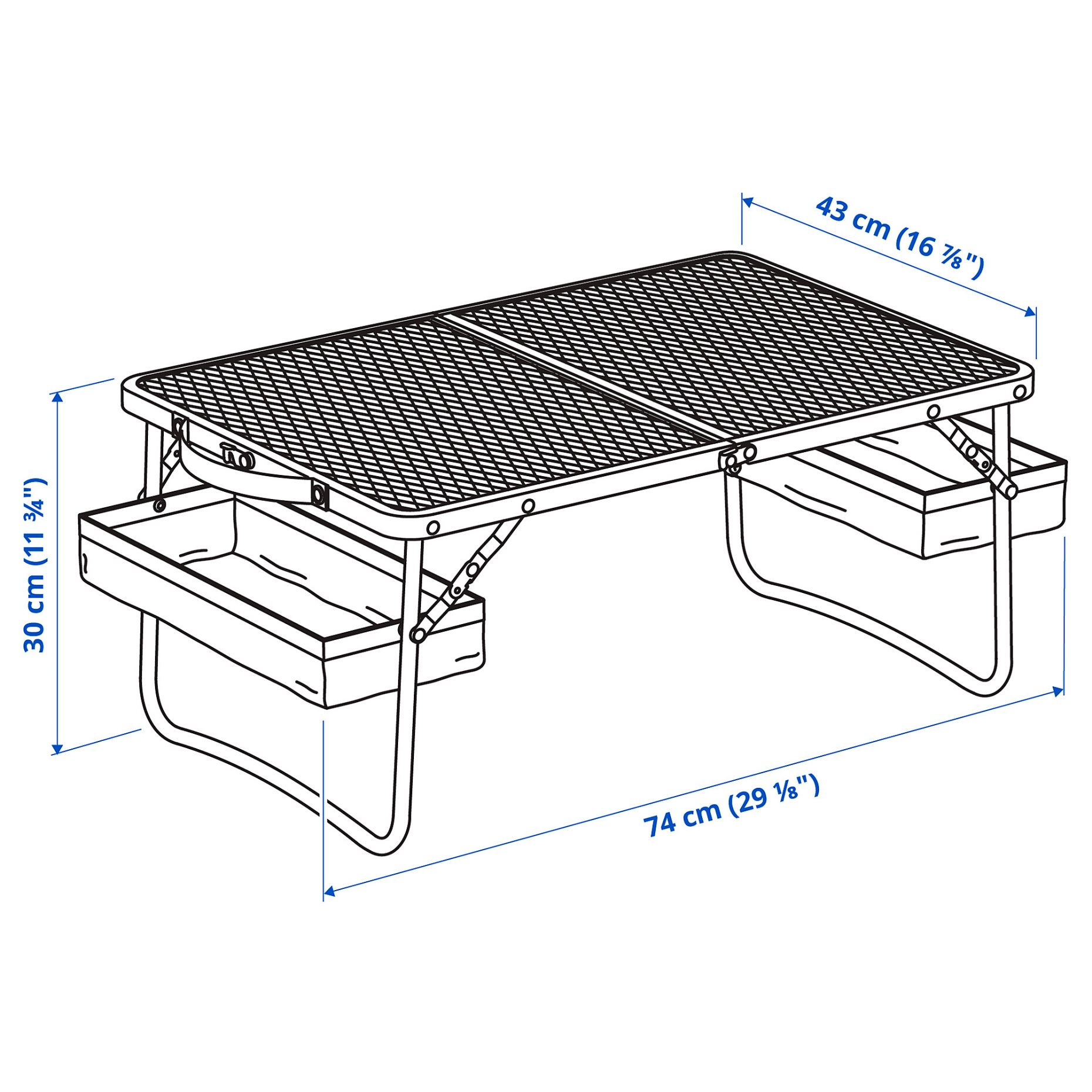 STRANDÖN, πτυσσόμενο τραπέζι, 74x43 cm, 205.758.36