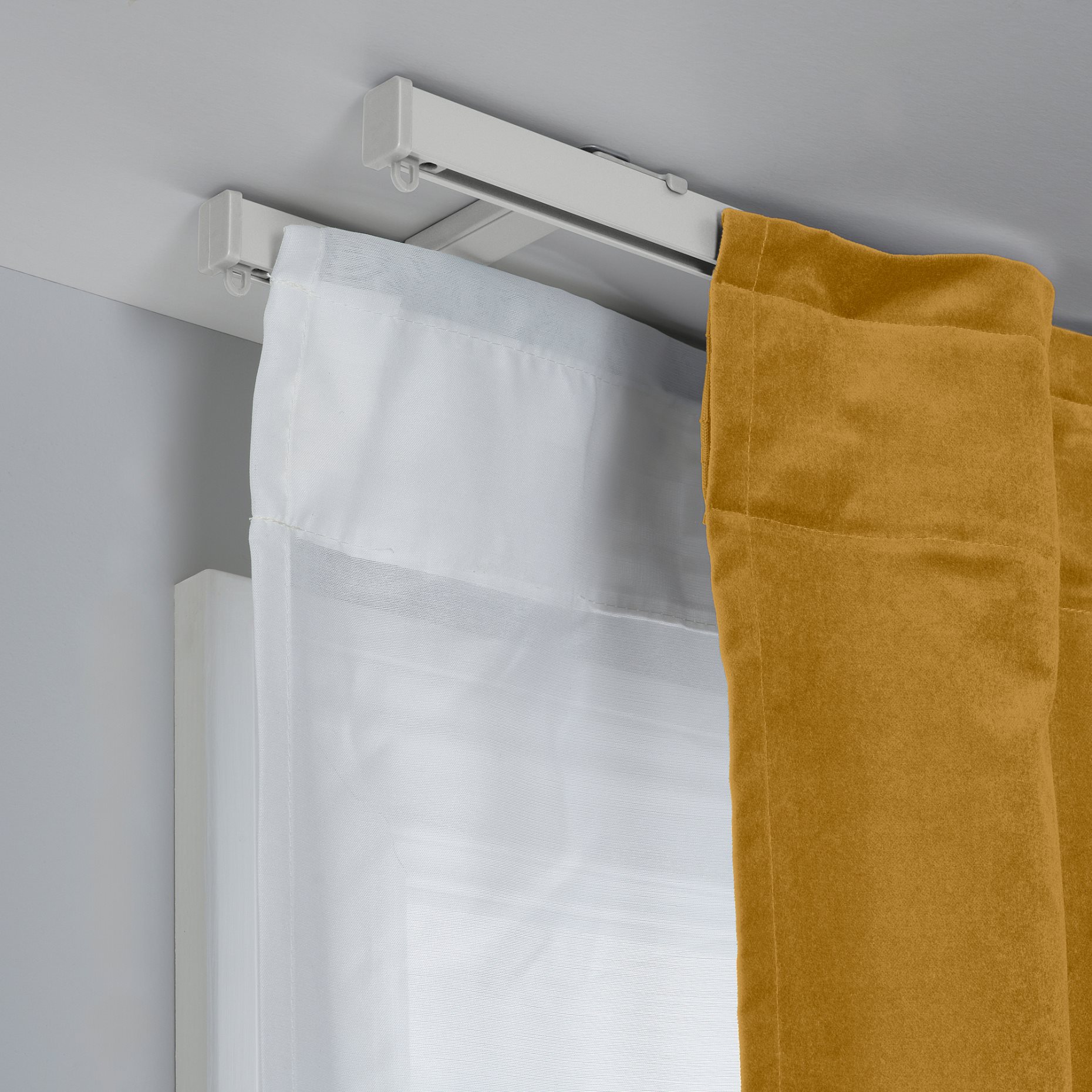 VIDGA, βραχίονας οροφής για 2 ράγες κουρτίνας, 205.860.76