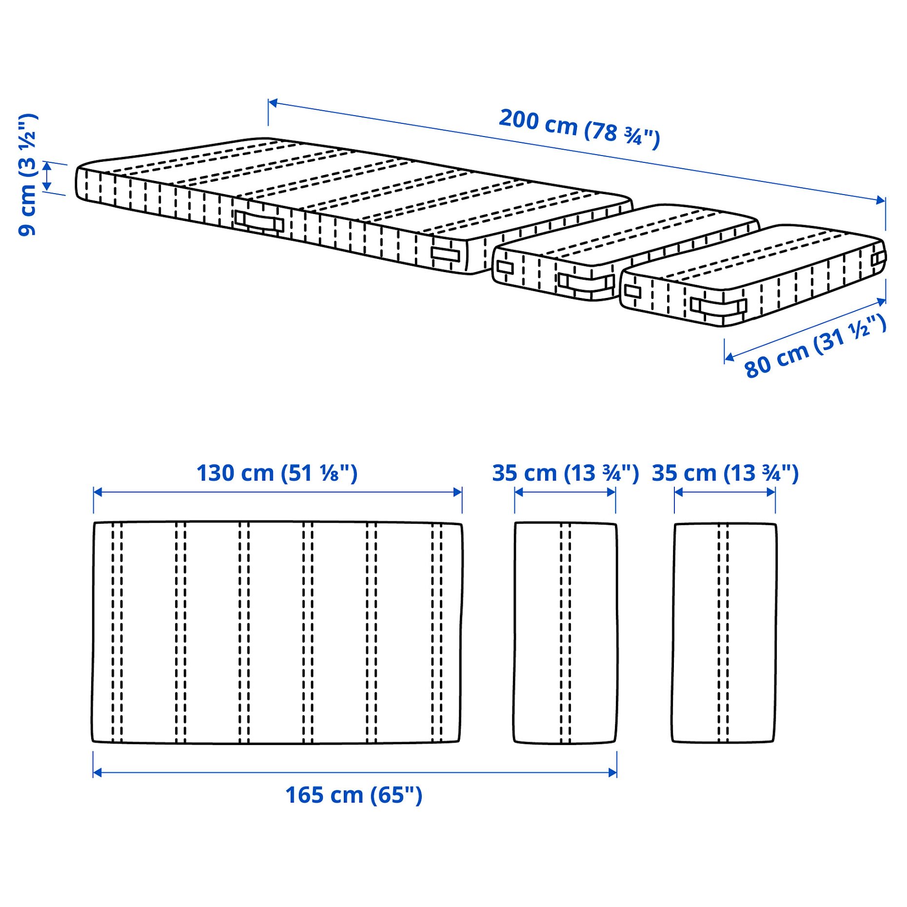 NATTSMYG, foam mattress for extendable bed, 80x200 cm, 205.930.05