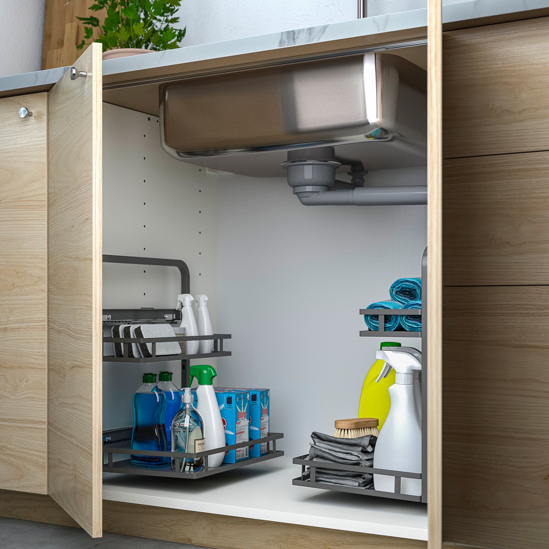 UTRUSTA, under-sink organiser, 29x35x43 cm, 206.027.31