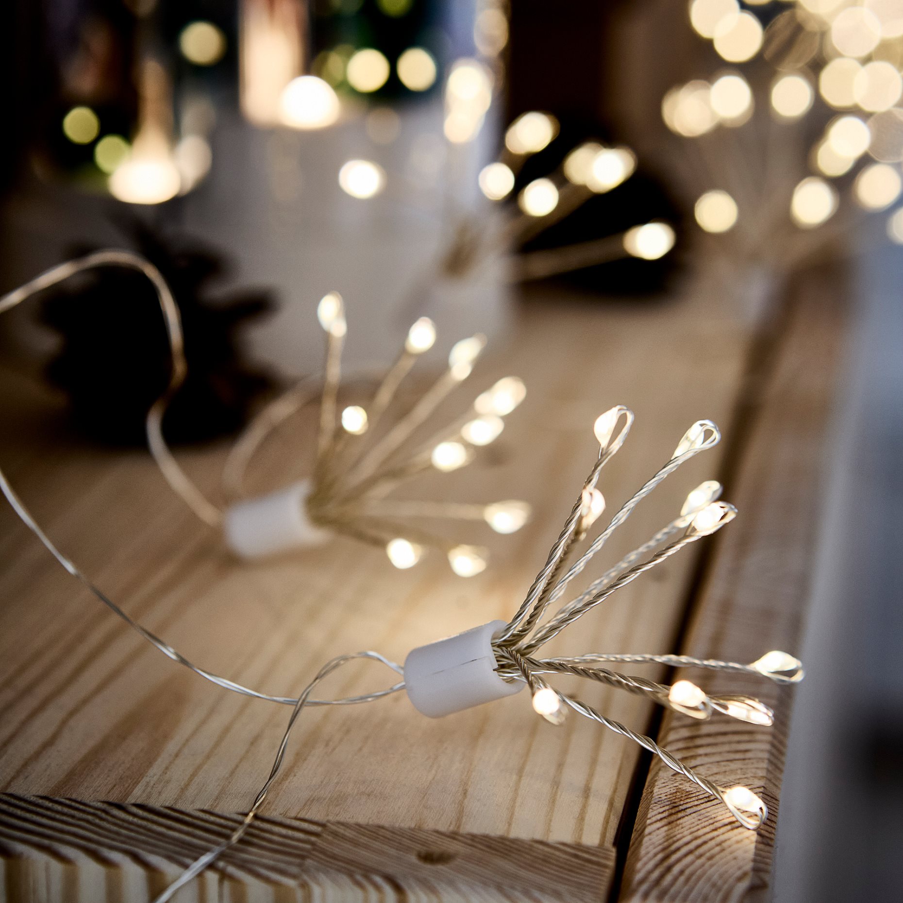 STRÅLA, lighting chain with built in LED light source/10 lights/battery-operated, sparkler, 206.066.54
