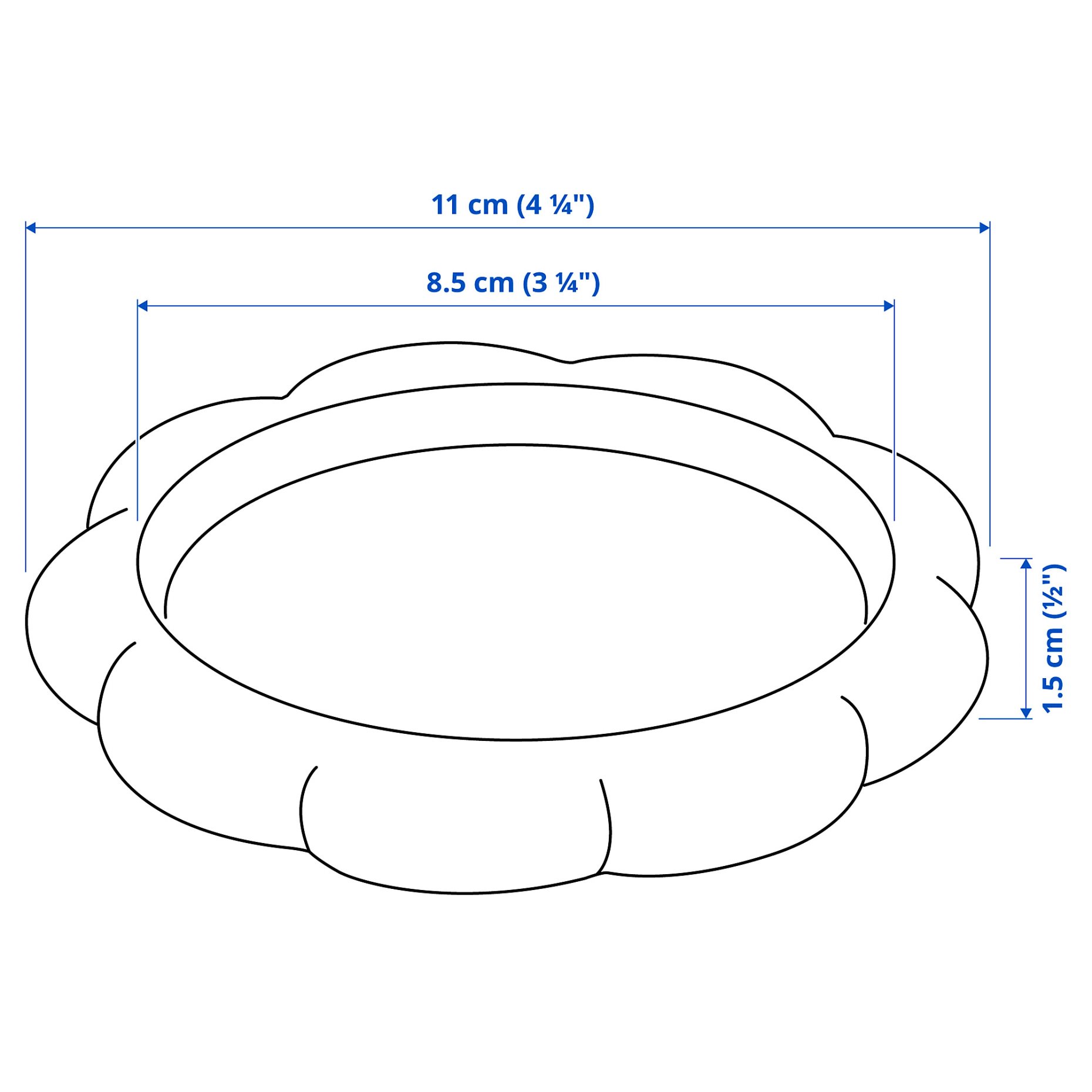BLADFÅGEL, candle dish, 11 cm, 206.070.45