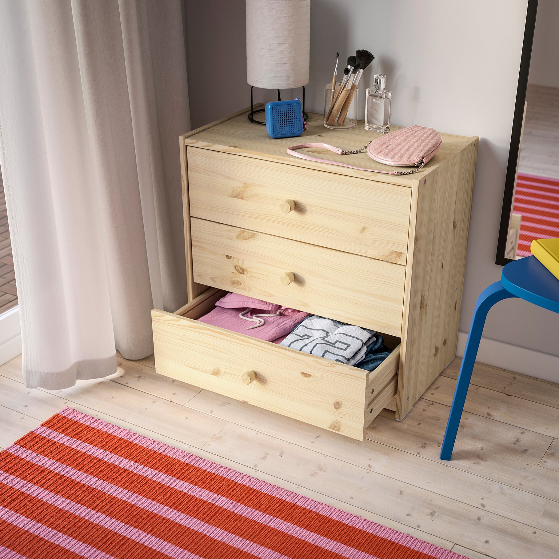 RAST, συρταριέρα με 3 συρτάρια, 60x59 cm, 206.098.60