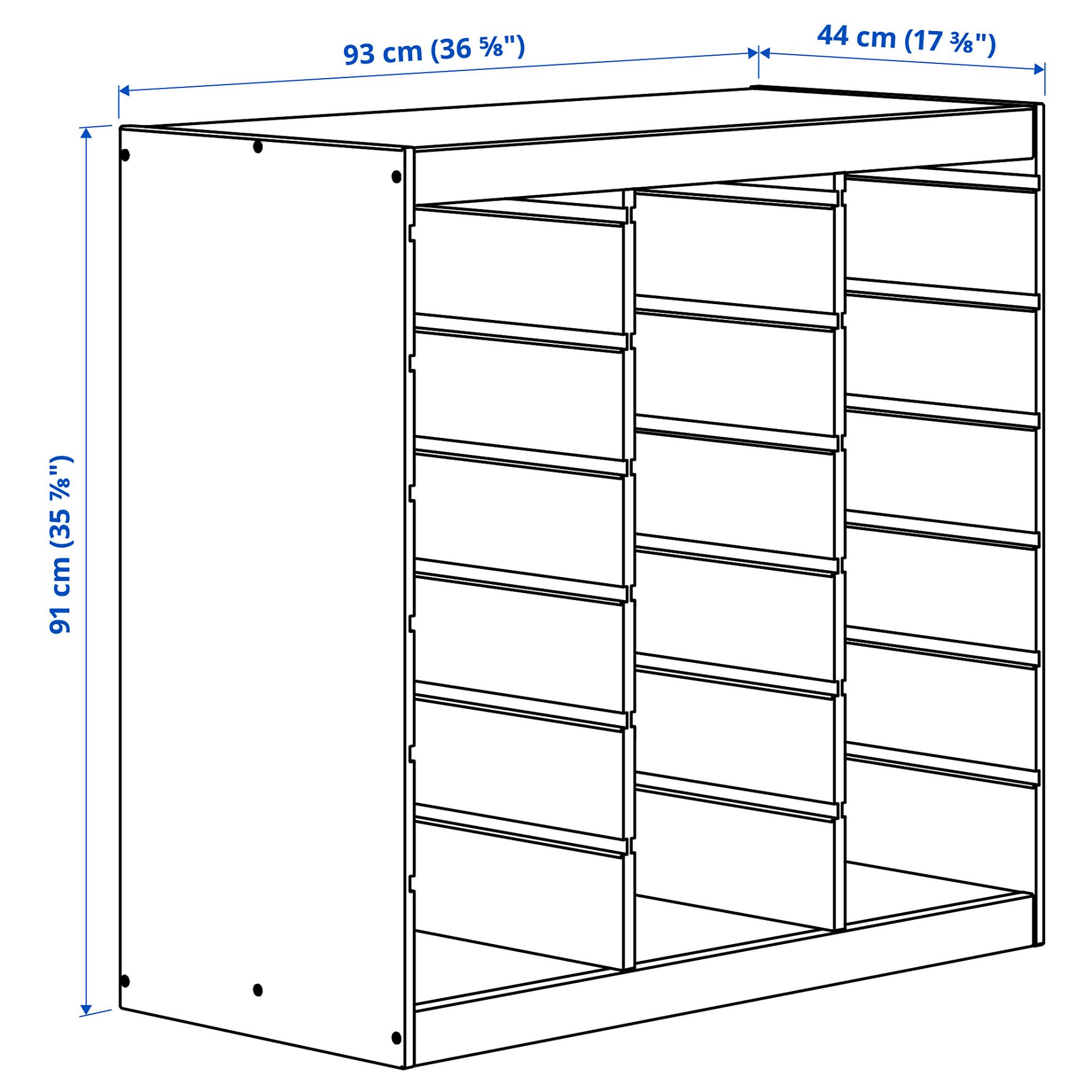 TROFAST, σκελετός, 93x44x91 cm, 206.153.85