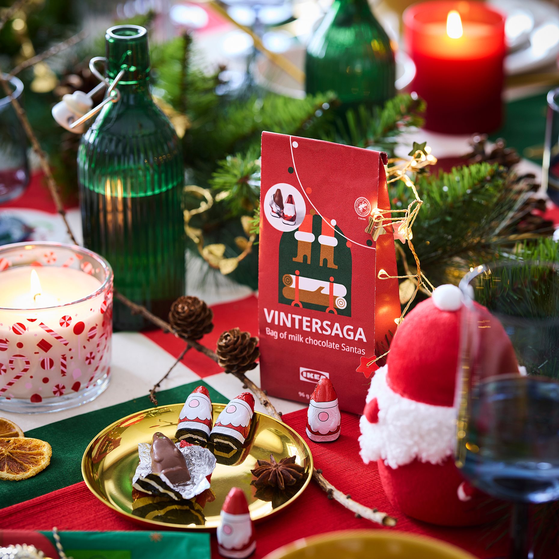 VINTERSAGA, σοκολάτα γάλακτος με κομμάτια πιπερόριζας, RAC, 100 g, 206.181.38