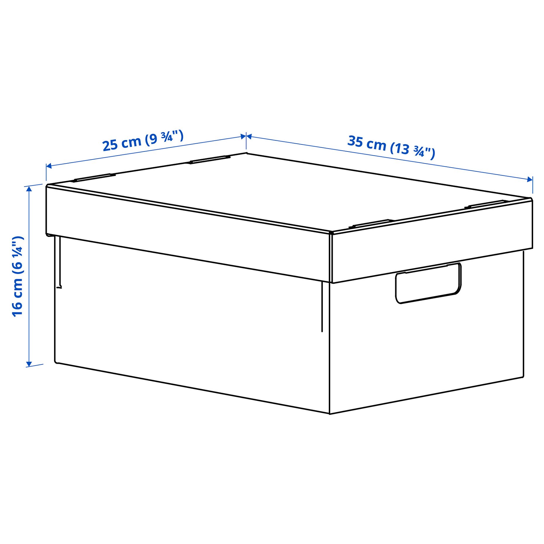 SVARTTRÄDA, box with lid 2 pack, 25x35x16 cm, 206.233.47