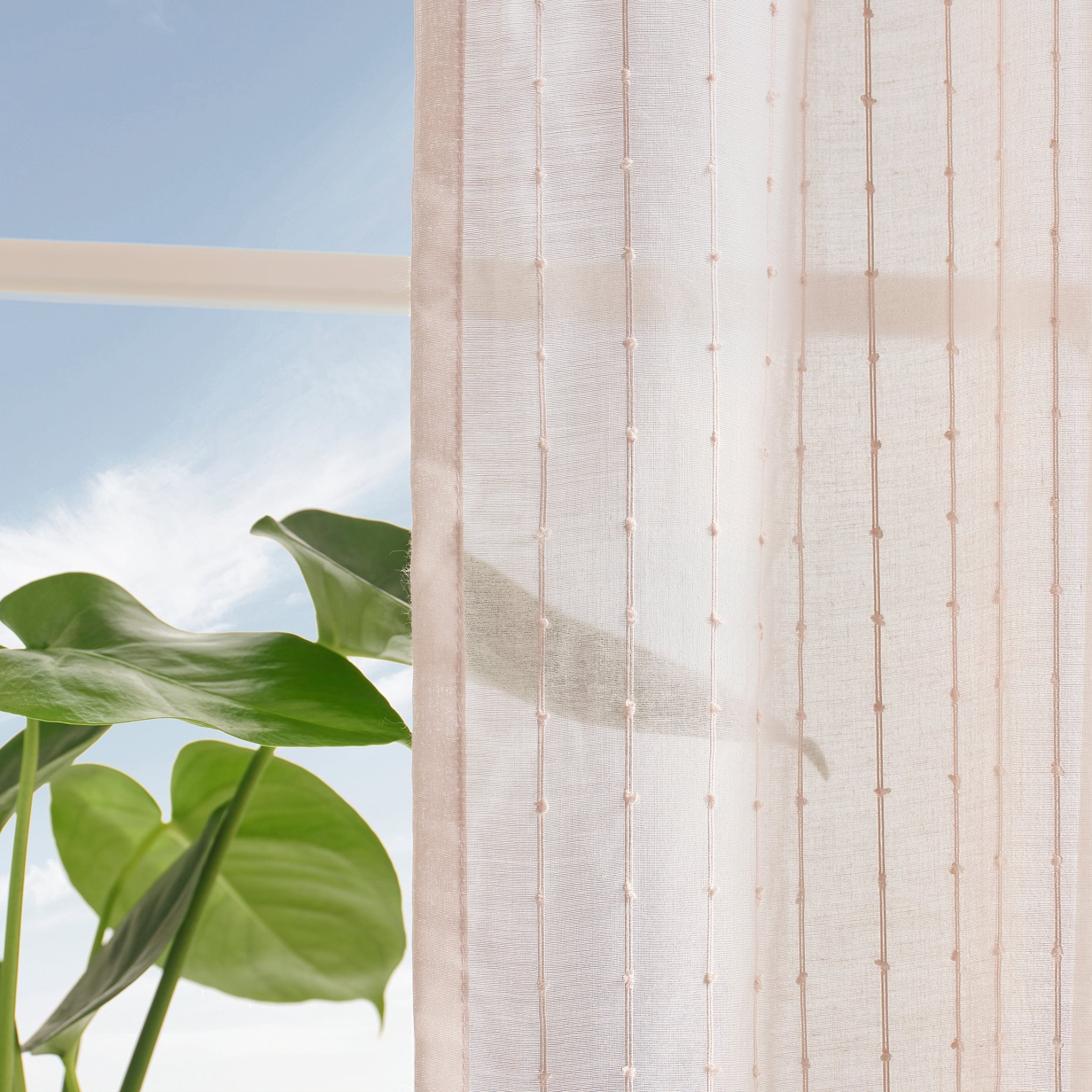 MATILDA, διαφανής κουρτίνα με τρέσα, 2 τεμ. 145x165 cm, 206.293.06