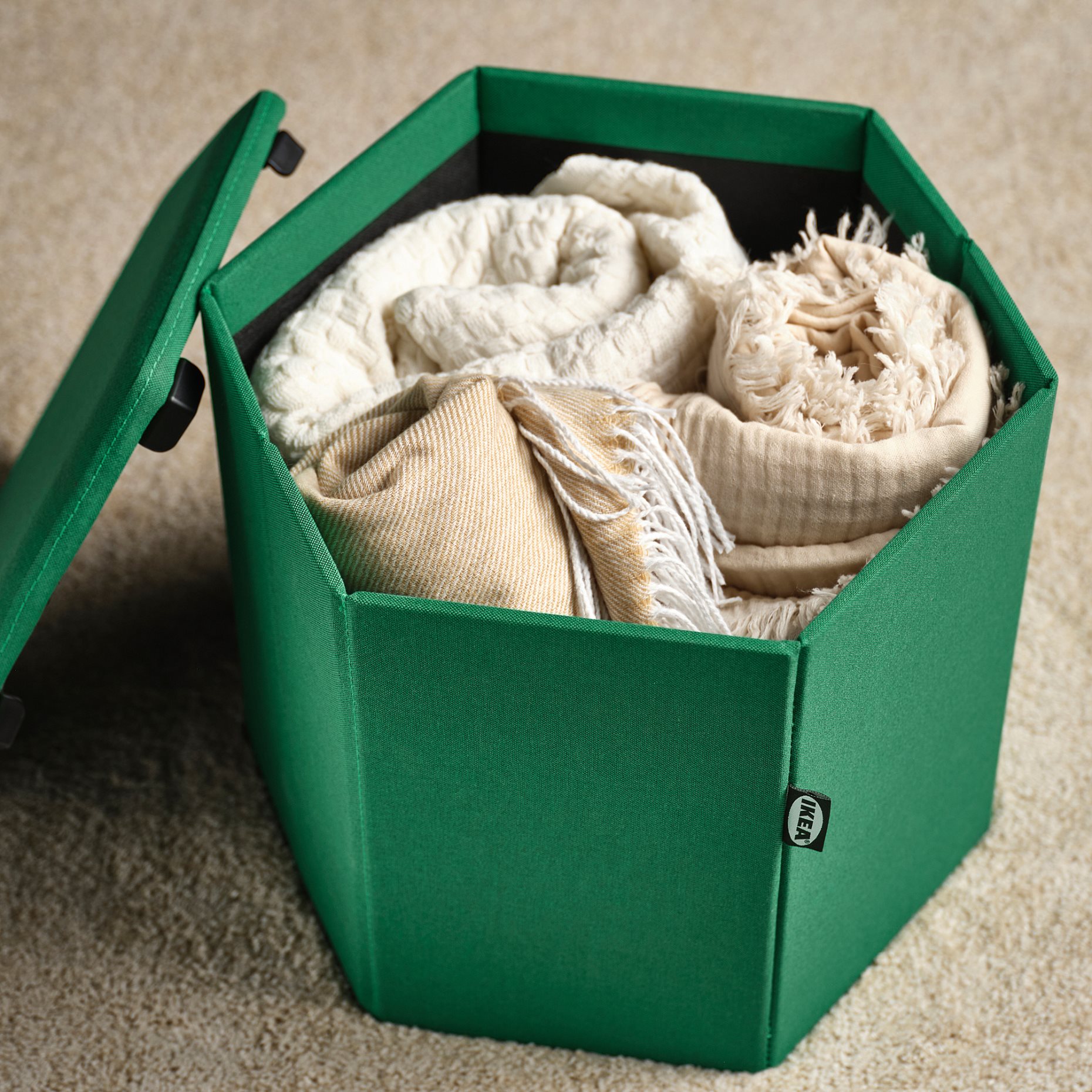 KJUGE, pouffe with storage, 206.296.84