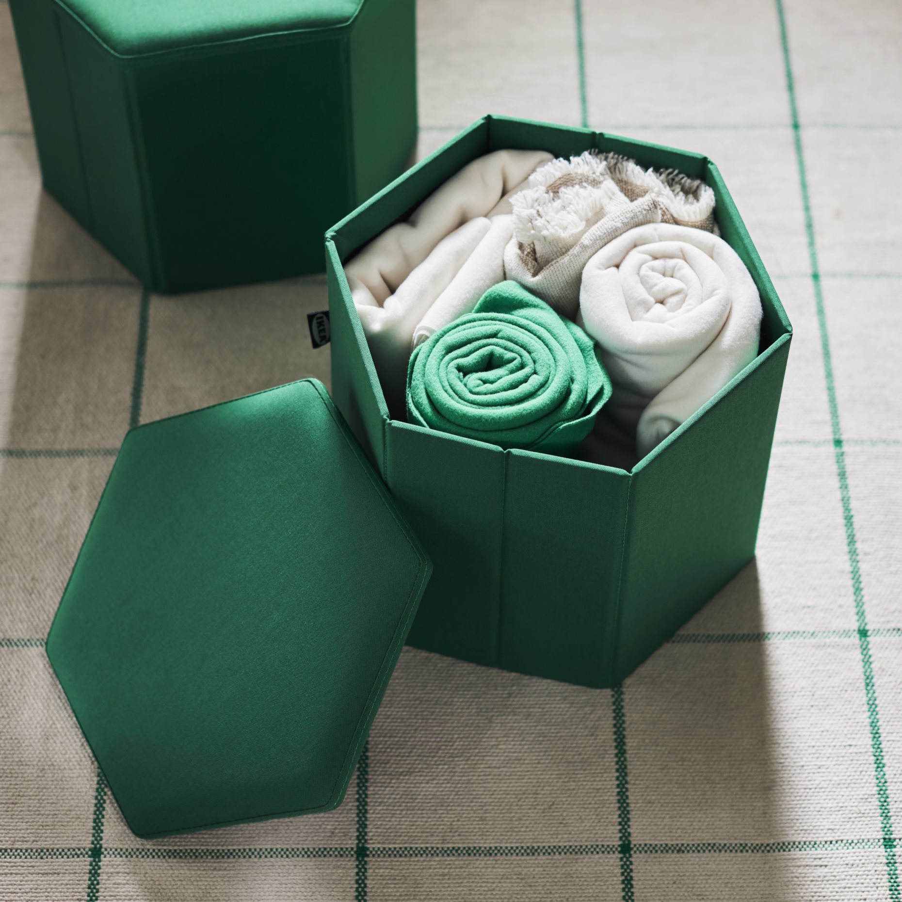 KJUGE, pouffe with storage, 206.296.84