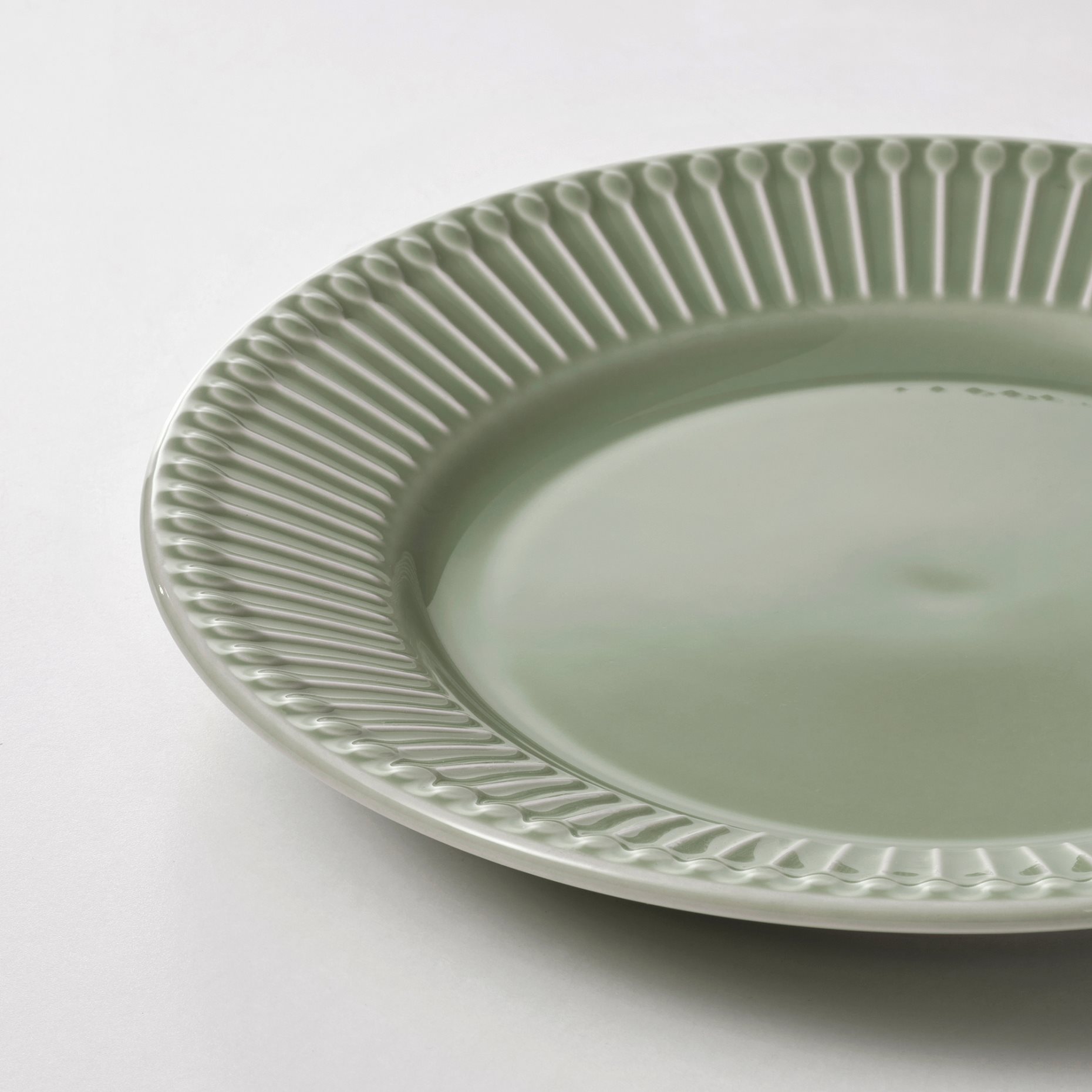 STRIMMIG, stoneware side plate, 21 cm, 206.314.89