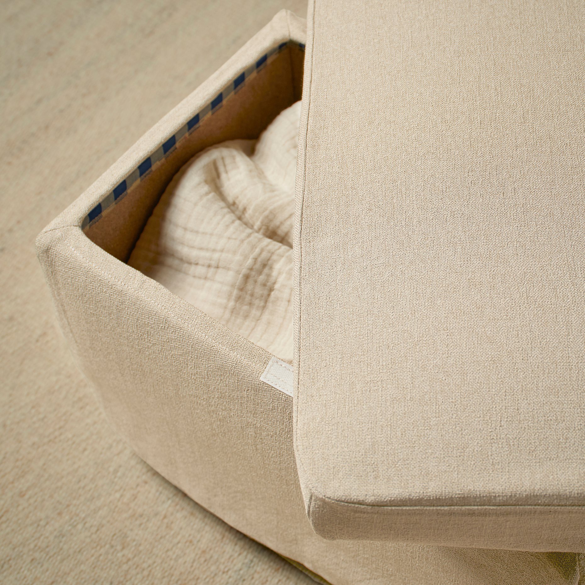 STRANDMON, slipcover for footstool, 206.328.51
