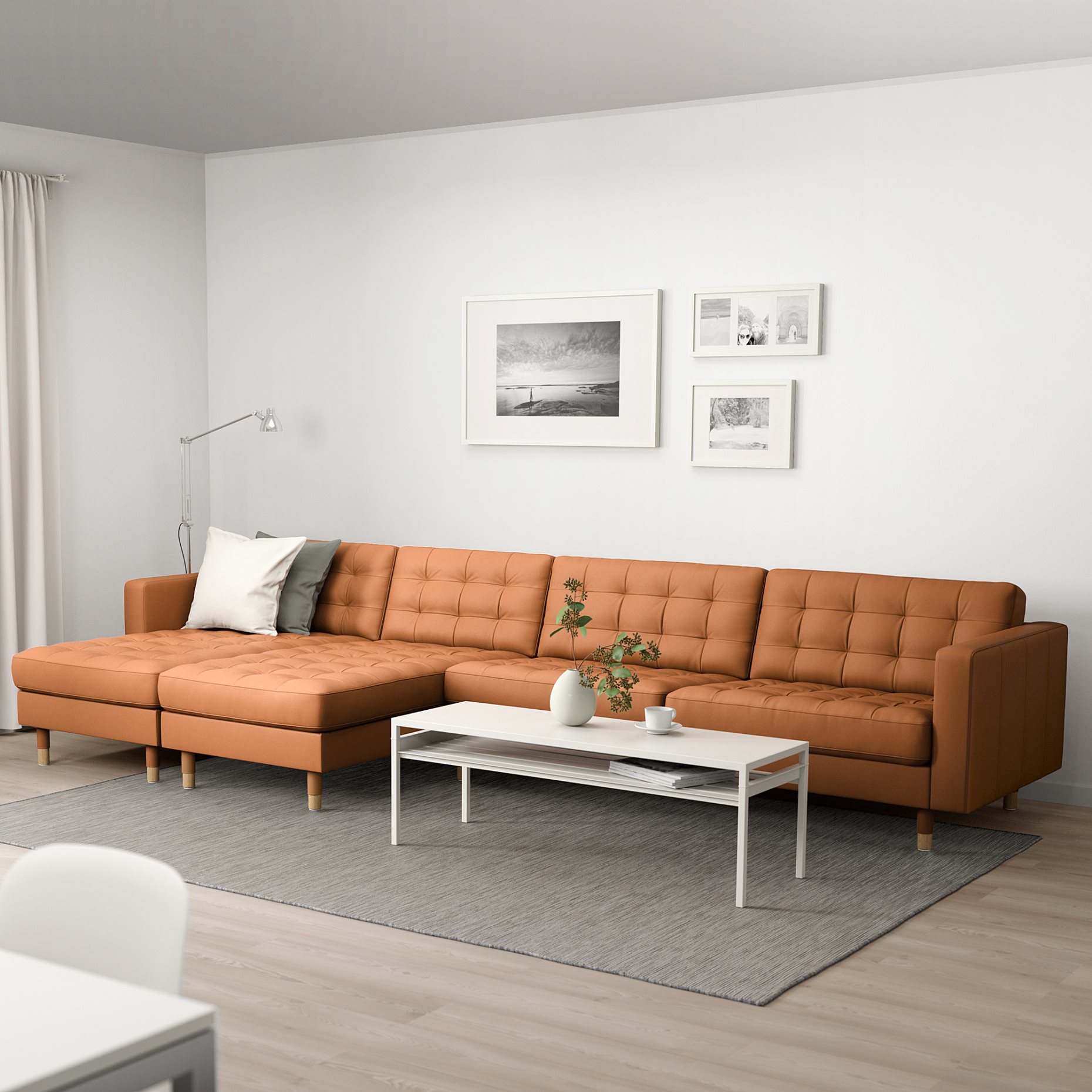 LANDSKRONA, 5-seat sofa with chaise longues, 292.691.54