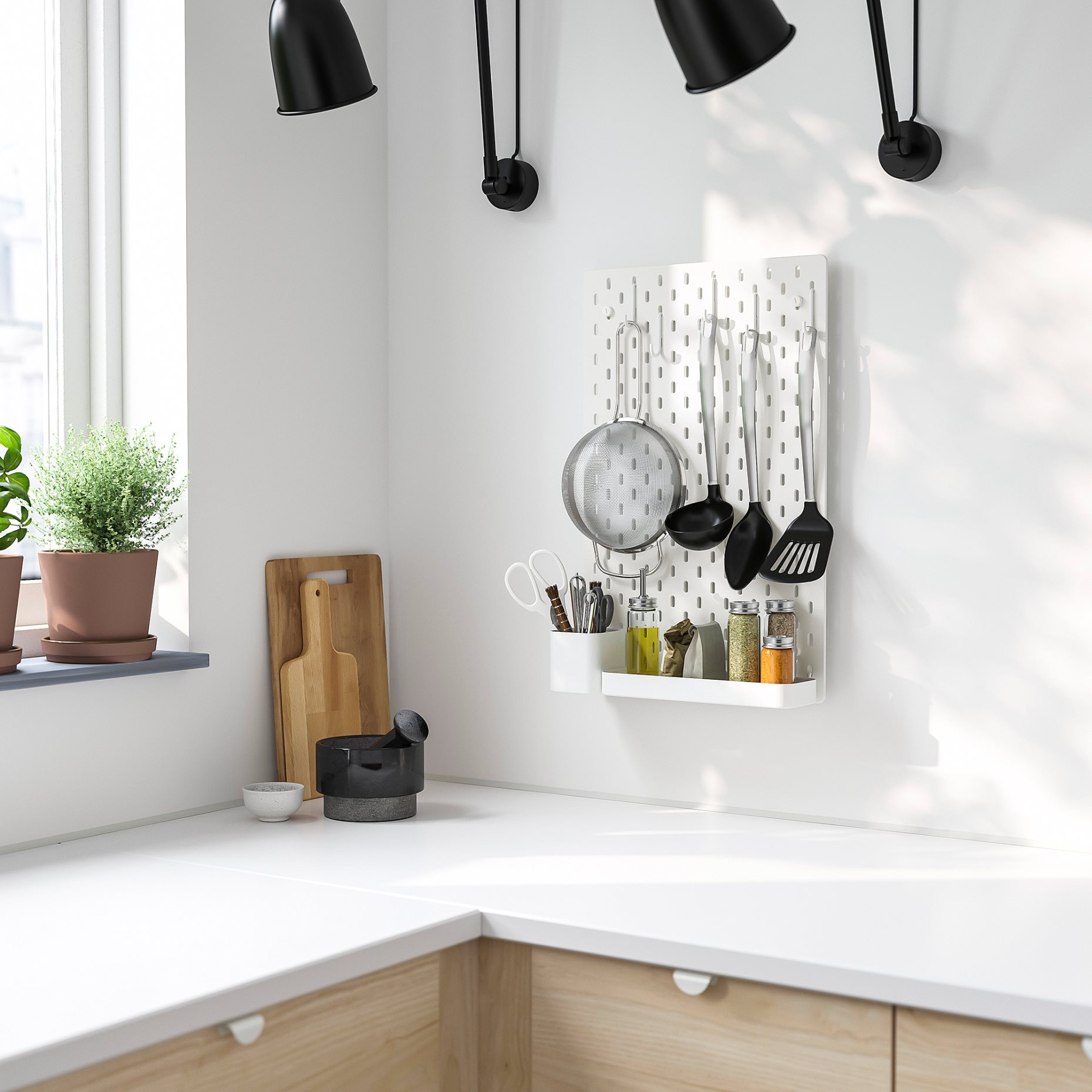 SKÅDIS, pegboard combination, 36x56 cm, 293.038.98