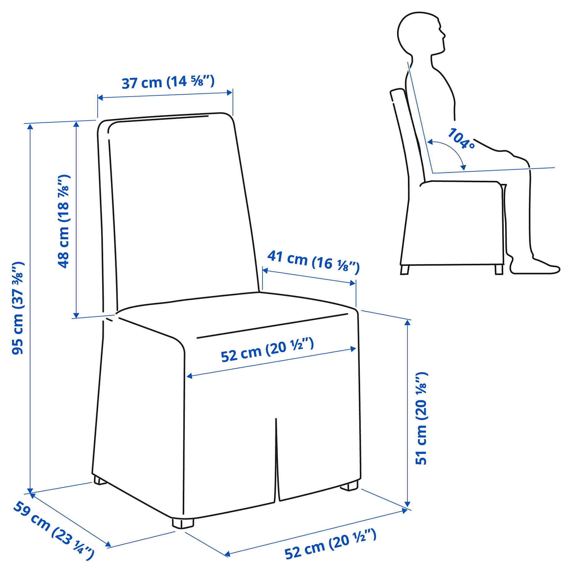 NORDVIKEN/BERGMUND, table and 4 chairs, 152/223 cm, 294.082.87