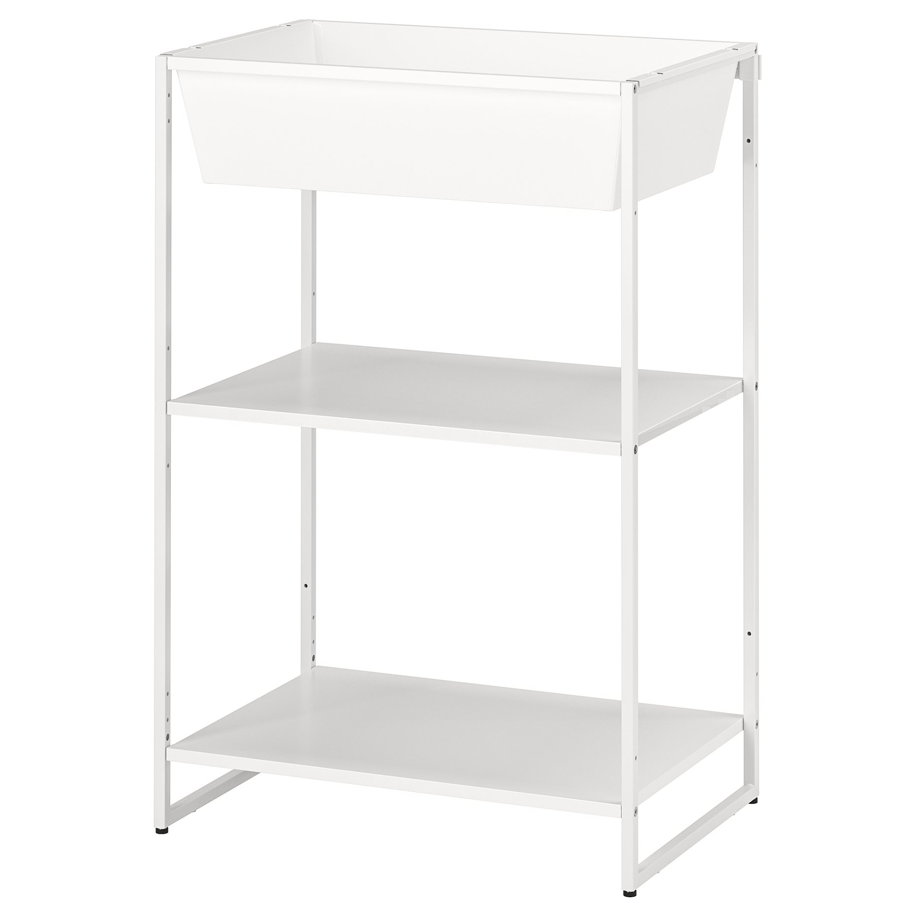 JOSTEIN, shelving unit with container/in/outdoor/metal, 61x40x90 cm, 294.371.81